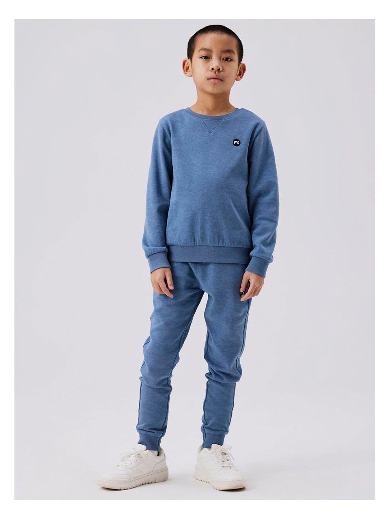 Image of Name It Boys Logo Joggers - Coronet Blue