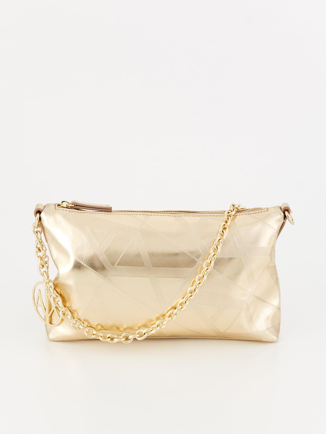 armani-exchange-metallic-ax-logo-clutch-shoulder-bag-goldfront