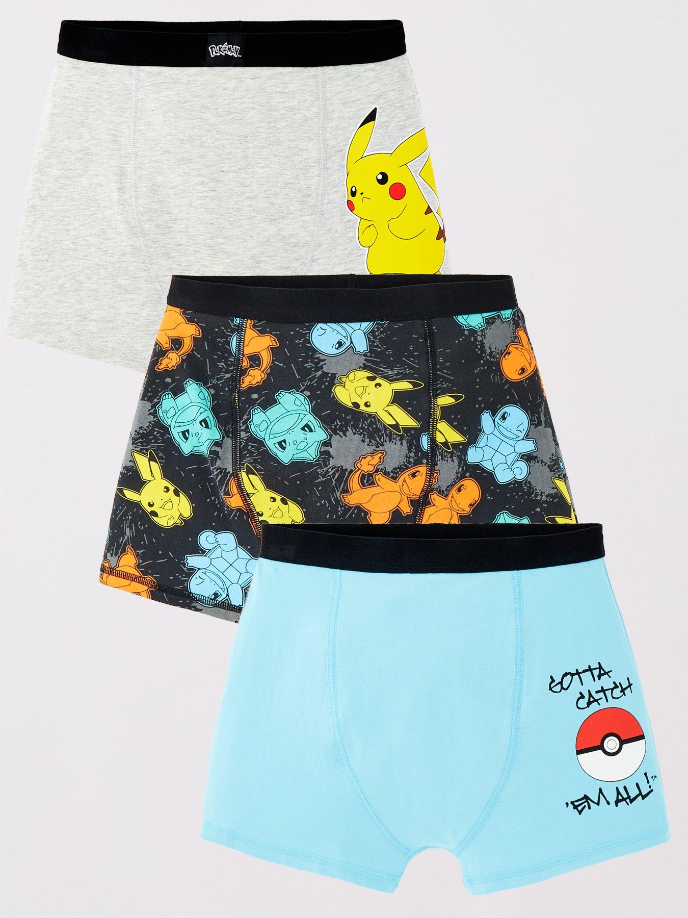 undefined 3 Pack Pokemon Boxer Trunks - Multi