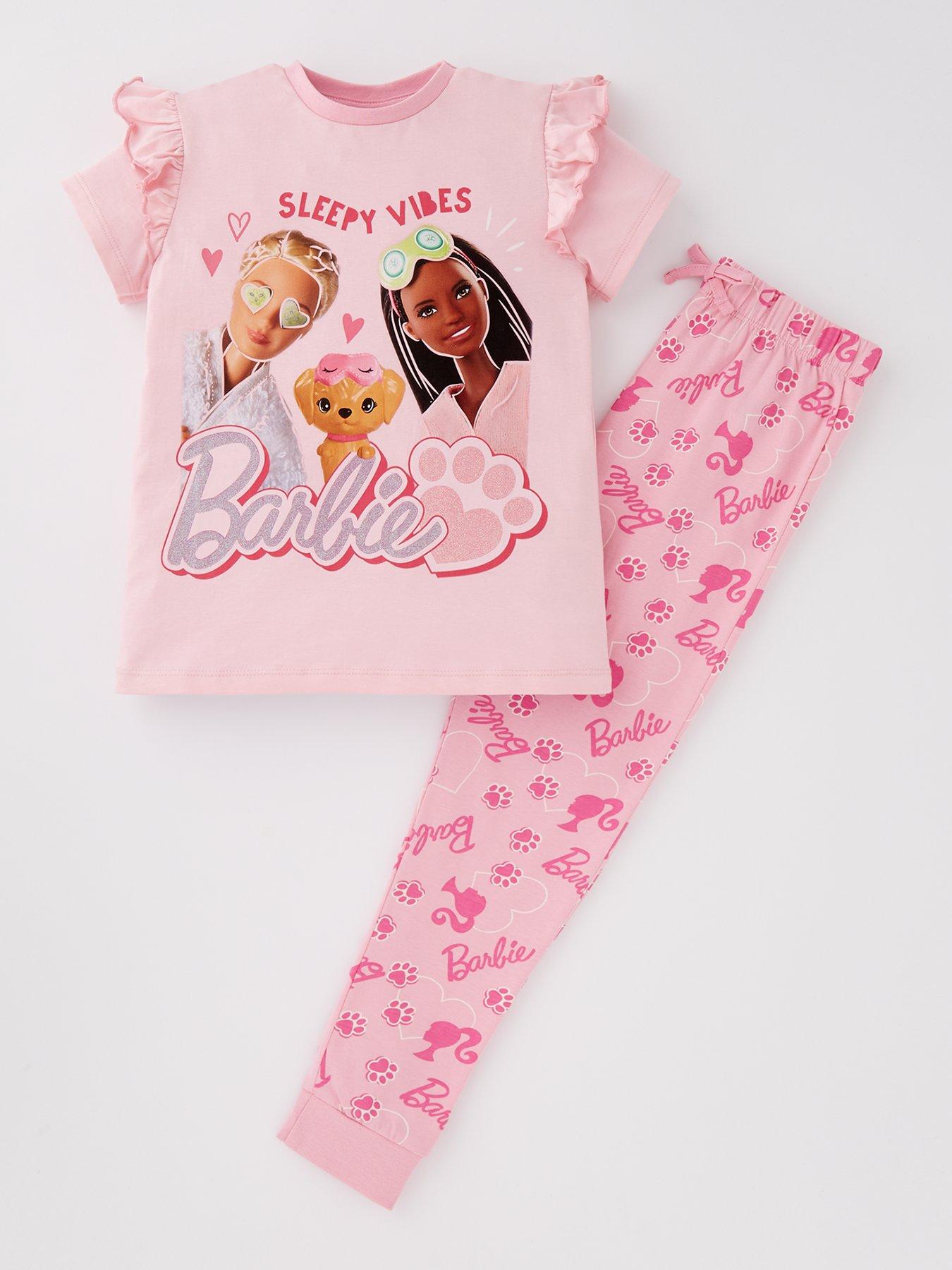 barbie-barbie-frill-short-sleeve-pyjamas