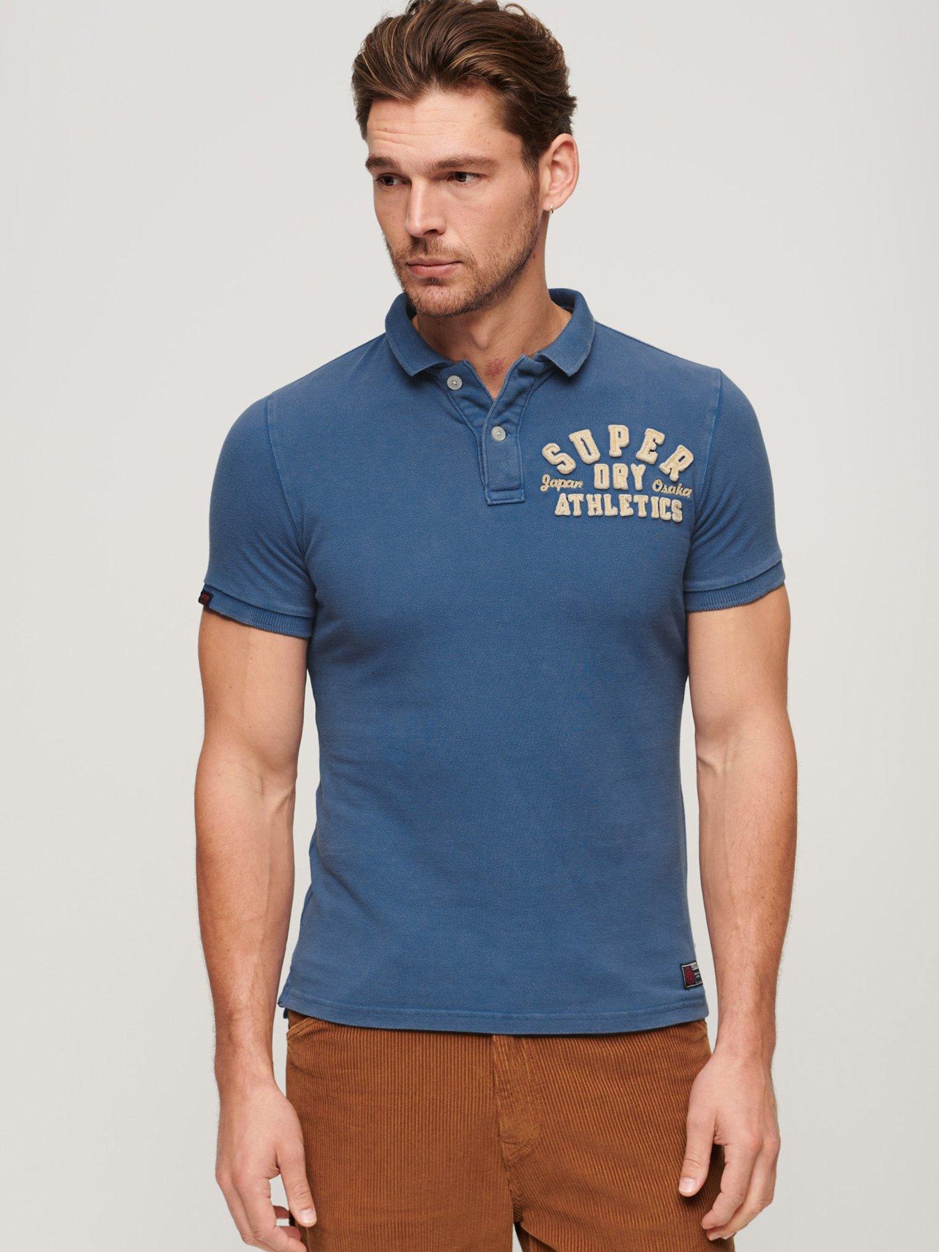 Superdry Superdry Short Sleeve Vintage Athletic Polo Shirt - Blue