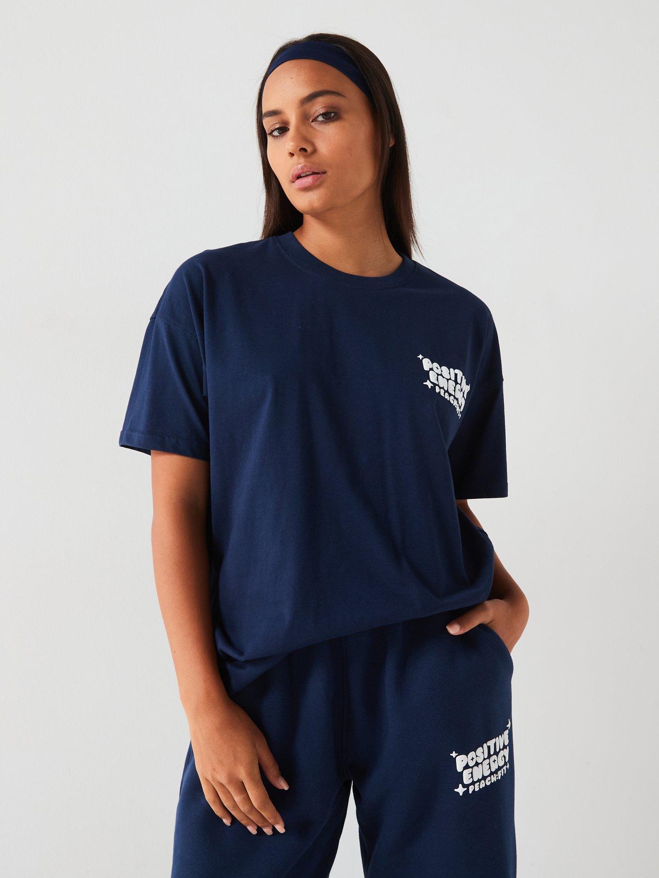 peach-fit-womens-positive-energy-oversized-t-shirt-navy