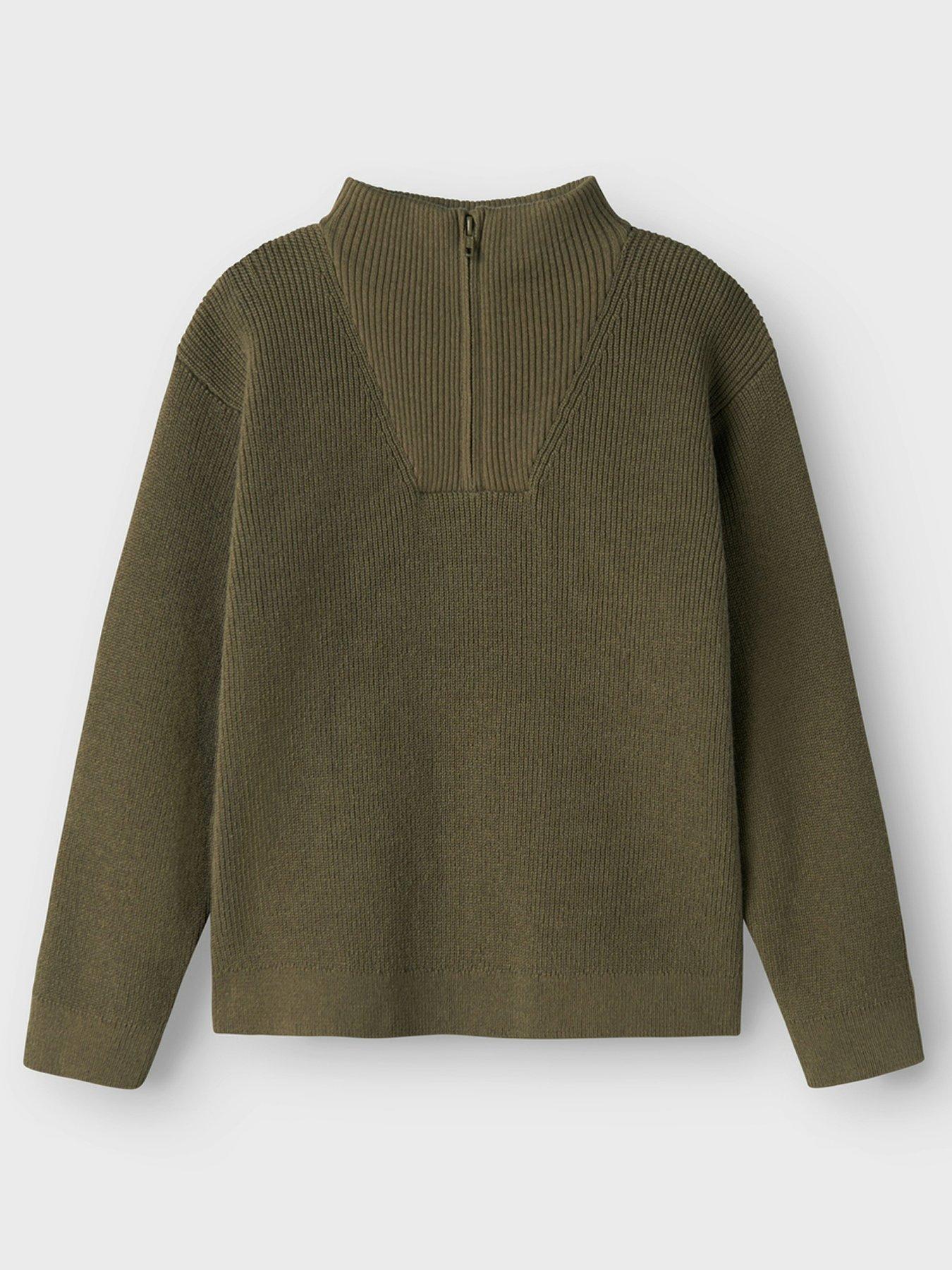 name-it-boys-half-zip-knitted-jumper-tea-leaf