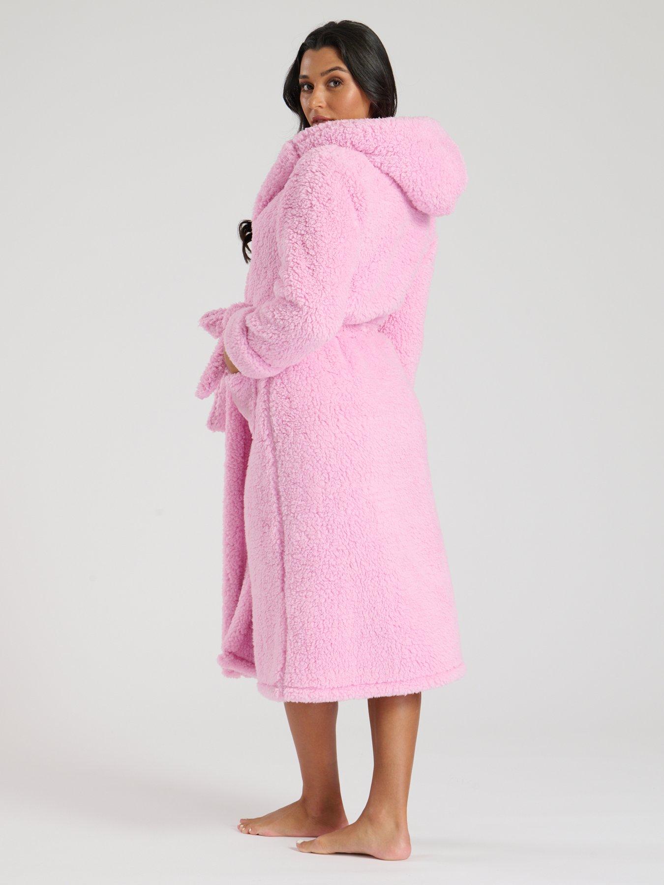 loungeable-loungeable-chunky-sherpa-midaxi-robe-bright-pinkstillFront