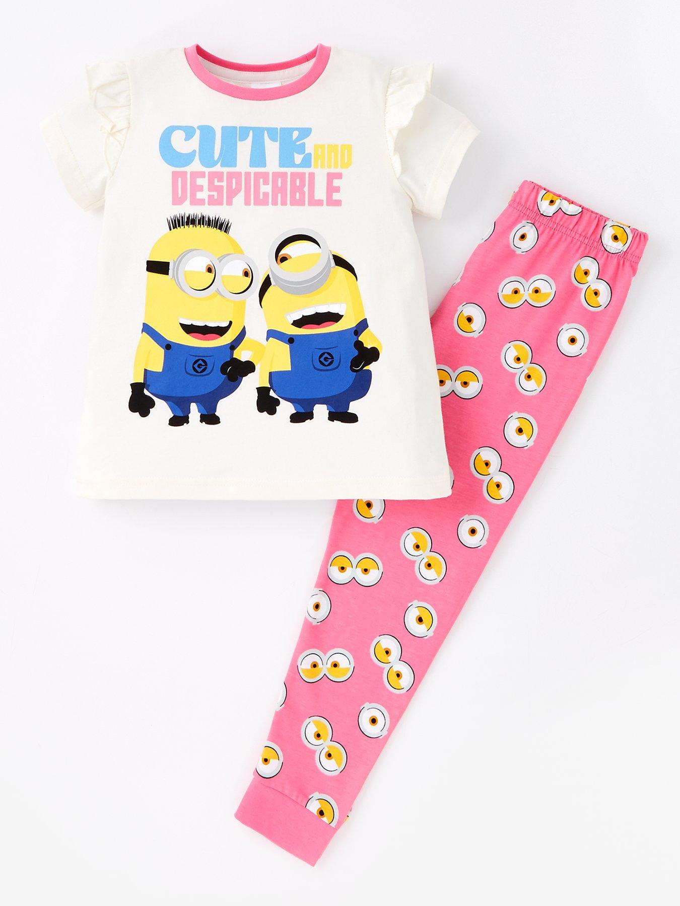 minions-girls-minion-short-sleeve-pyjamas-pink