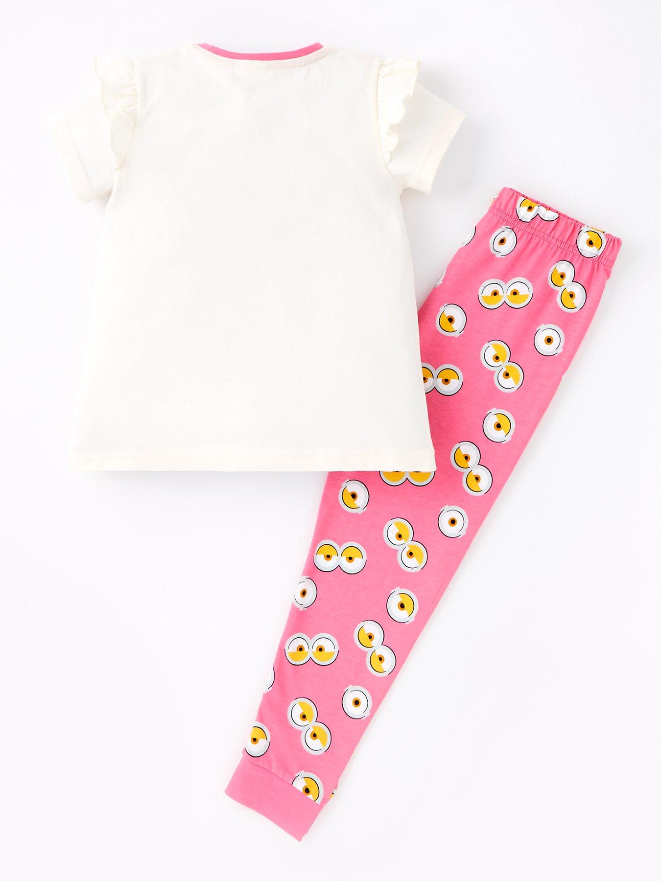 Image 2 of 4 of Minions Girls Minion Short Sleeve Pyjamas - Pink