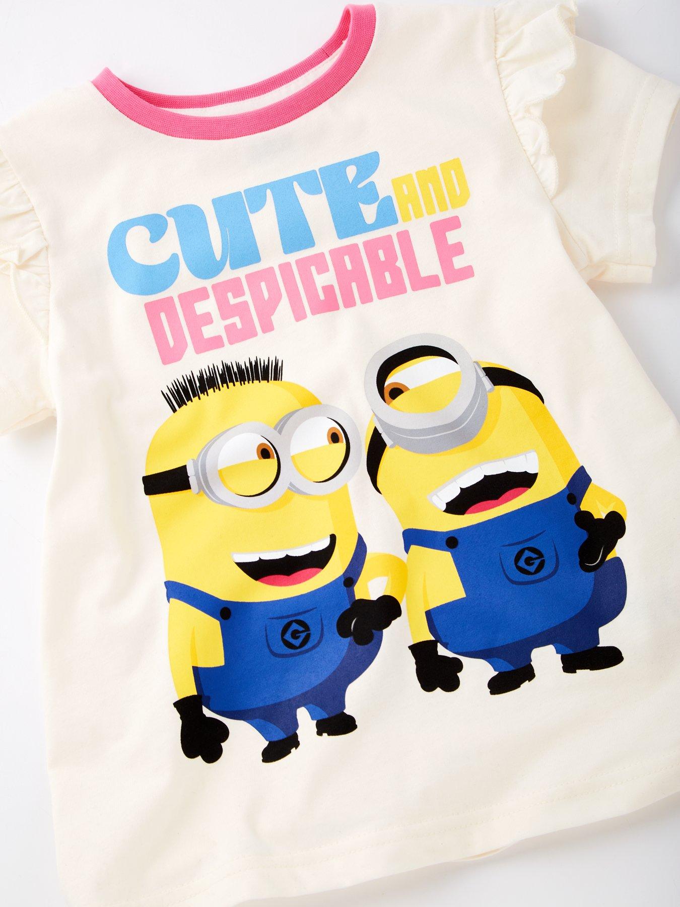Image 3 of 4 of Minions Girls Minion Short Sleeve Pyjamas - Pink