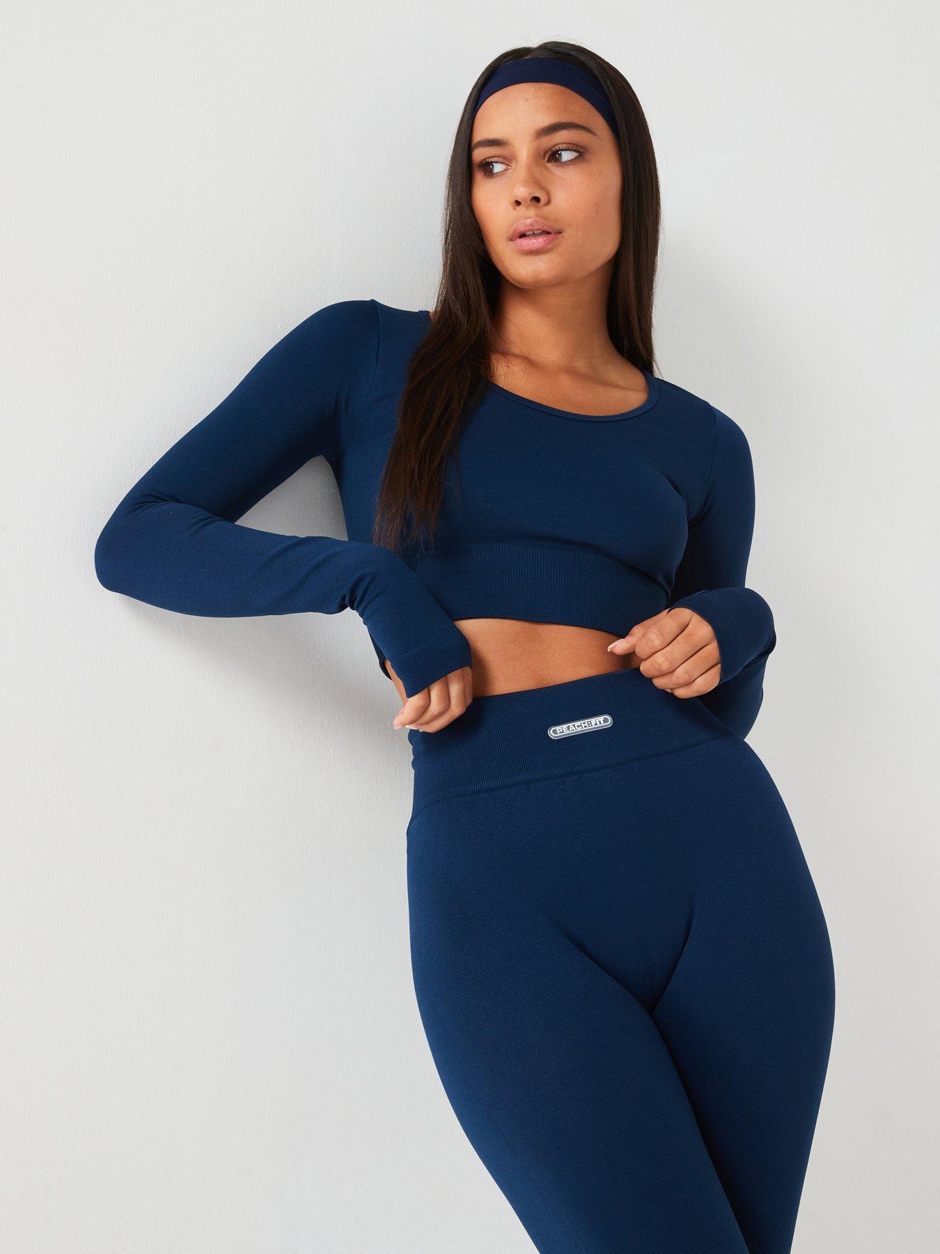 peach-fit-womens-amber-seamless-long-sleeve-top-navyfront