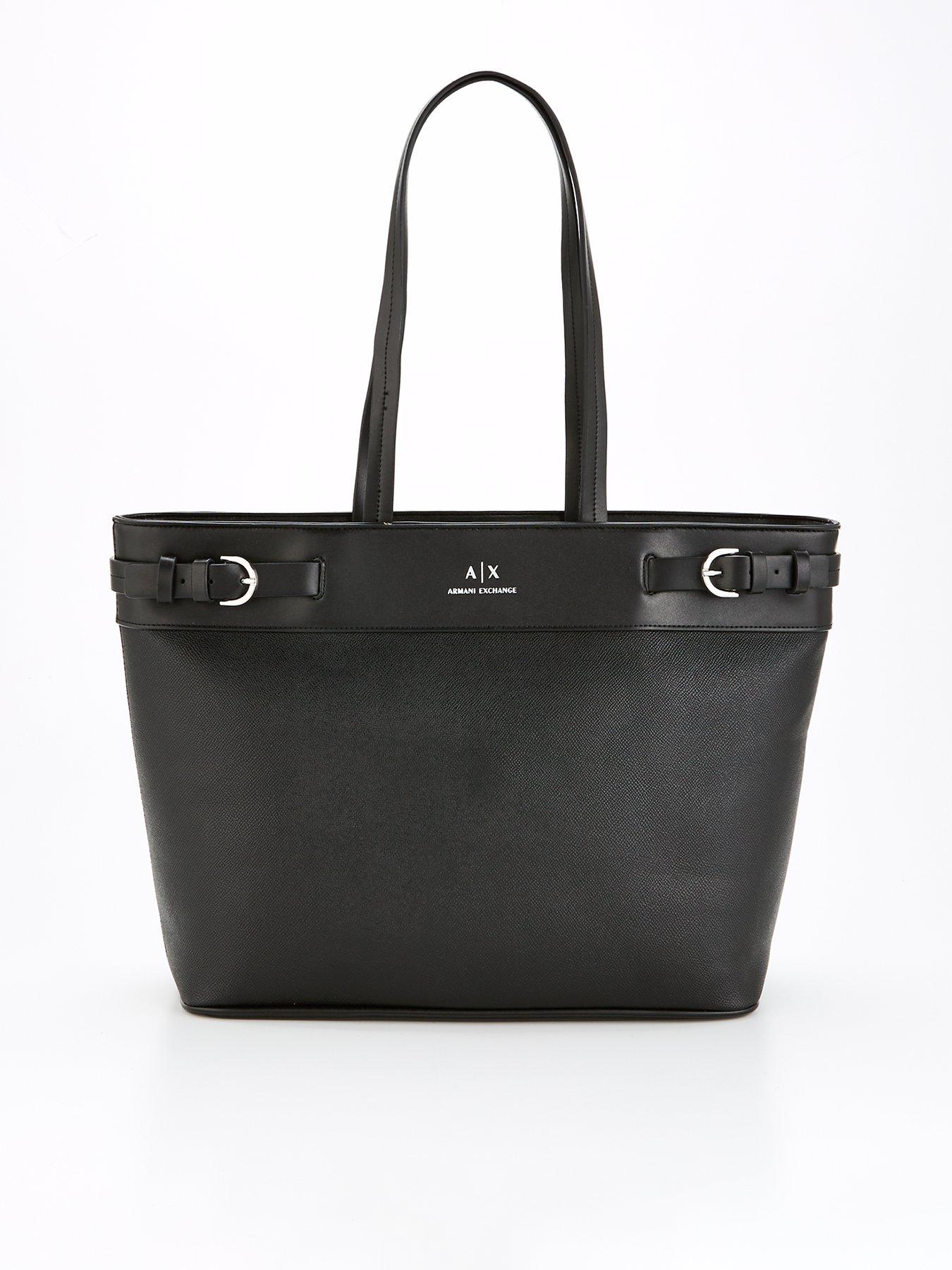 armani-exchange-buckle-detail-tote-bag-black