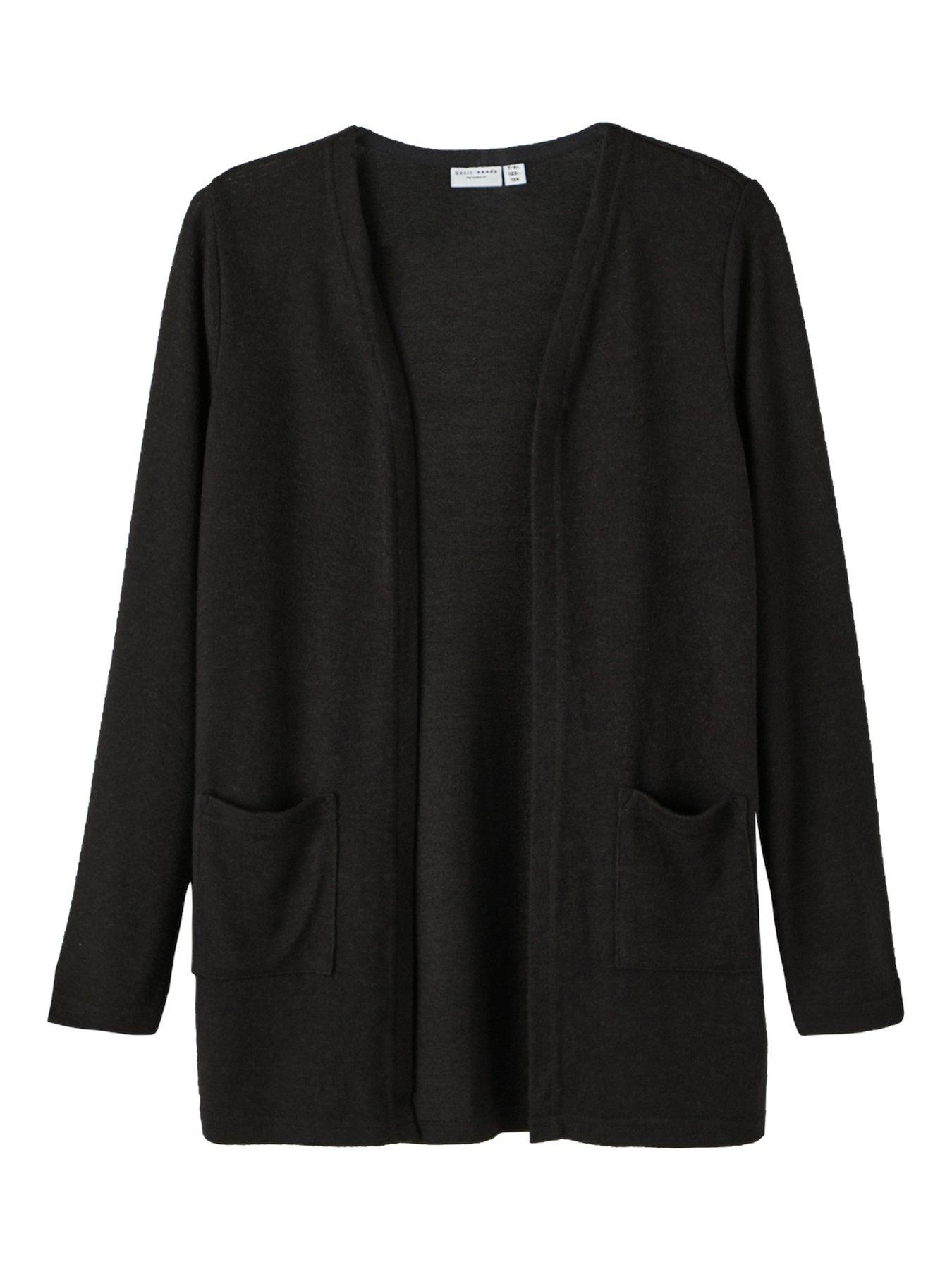 name-it-girls-longline-cardigan-blackback