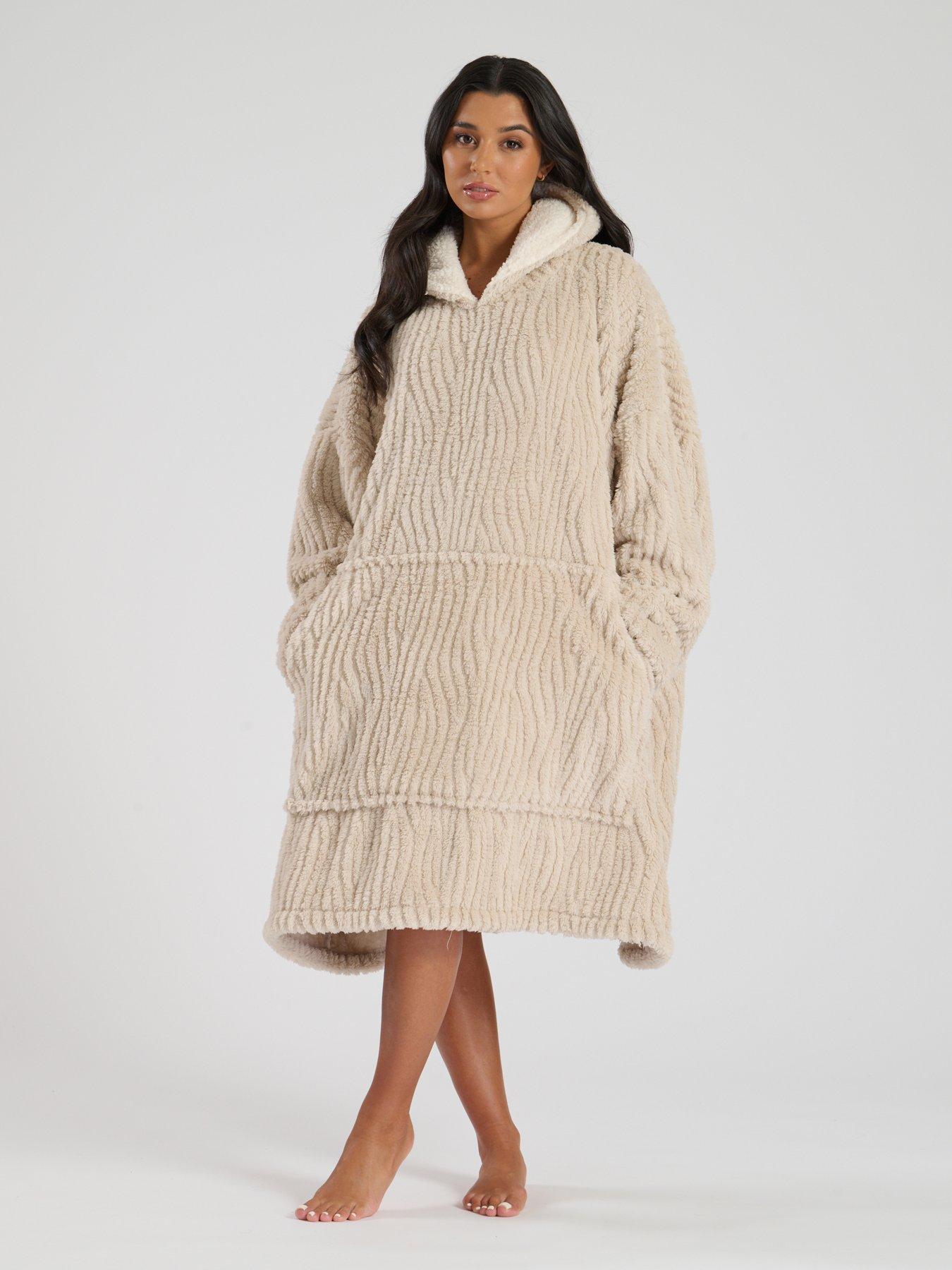 loungeable-loungeable-wavy-cut-sherpa-snuggle-hoodie-taupeback