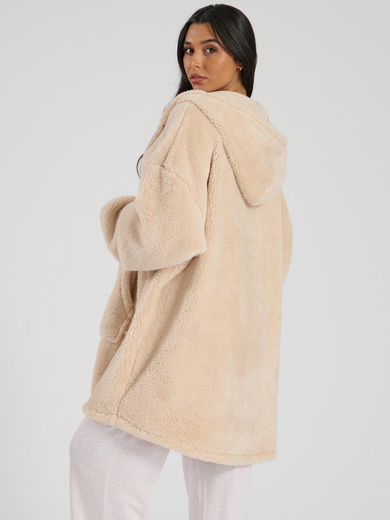 loungeable-loungeable-sherpa-zip-through-snuggle-hoodie-creamstillFront