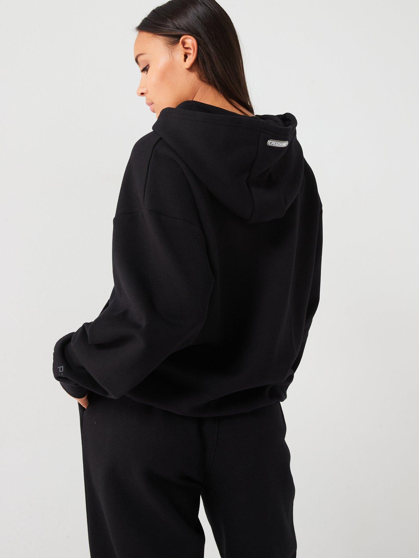 peach-fit-womens-ivy-oversized-hoodie-blackstillFront