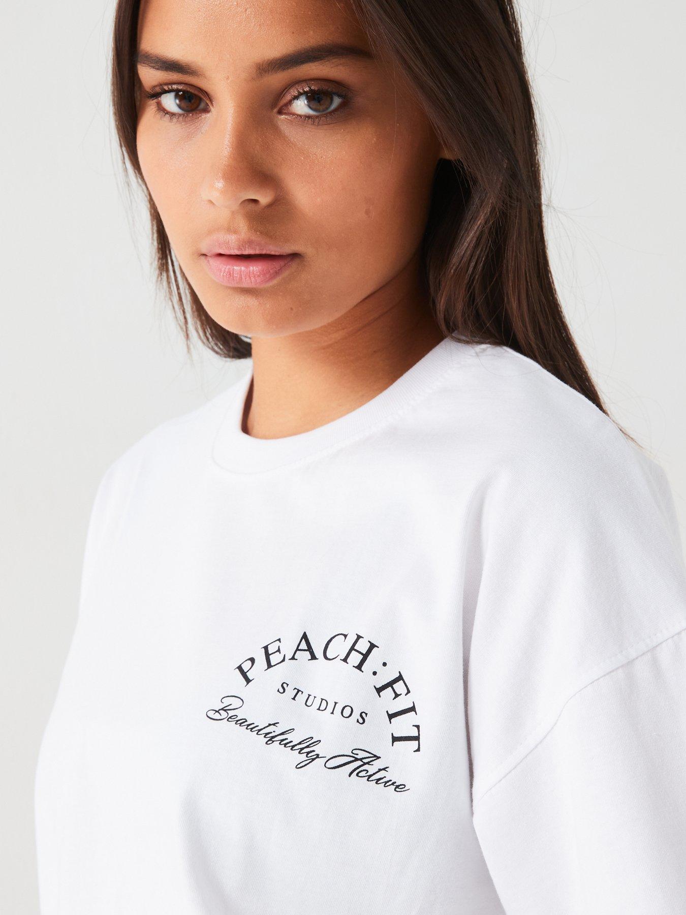 peach-fit-womens-beautifully-active-oversized-t-shirt-whiteoutfit