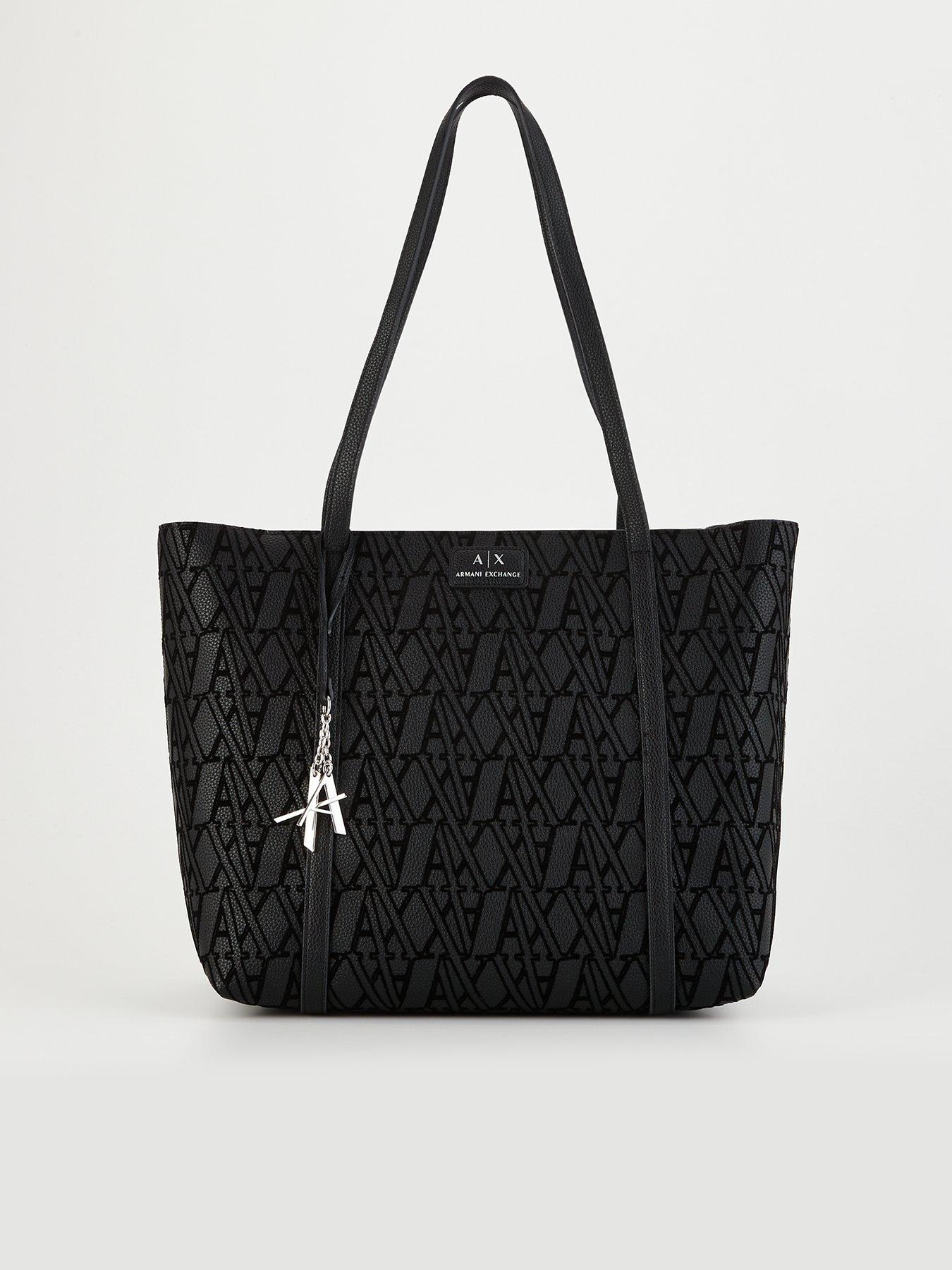 armani-exchange-all-over-ax-logo-tote-black