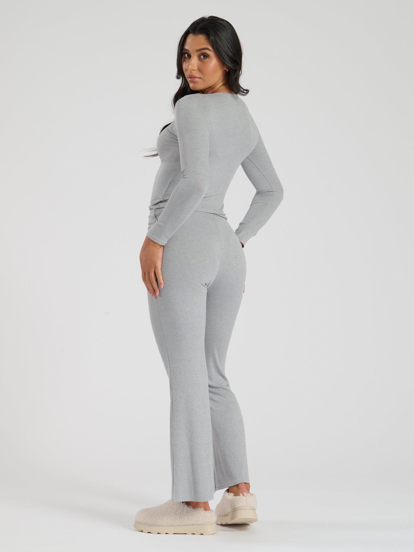 loungeable-loungeable-long-sleeve-top-amp-flared-legging-lounge-set-greysilverstillFront