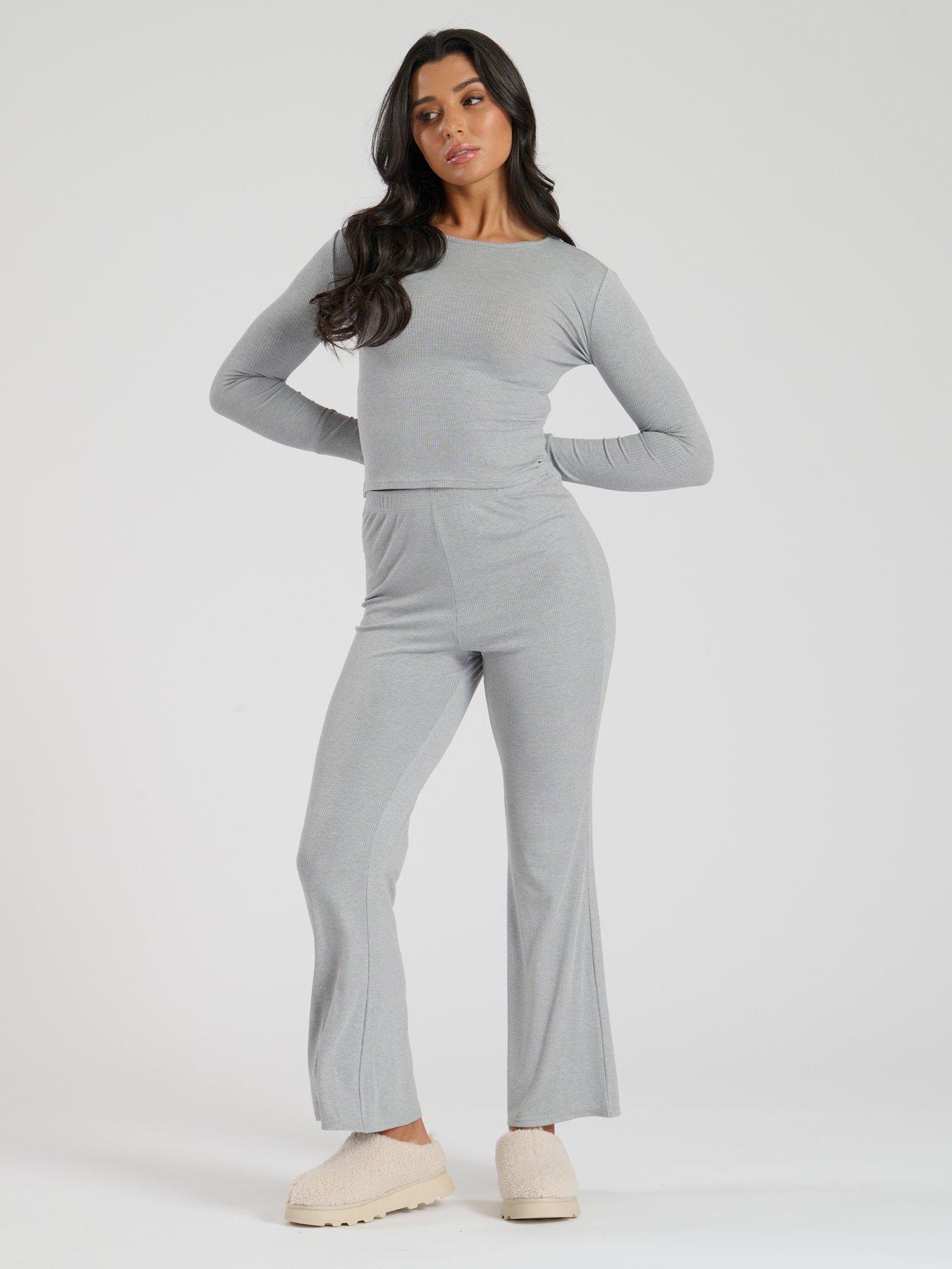 loungeable-loungeable-long-sleeve-top-amp-flared-legging-lounge-set-greysilveroutfit