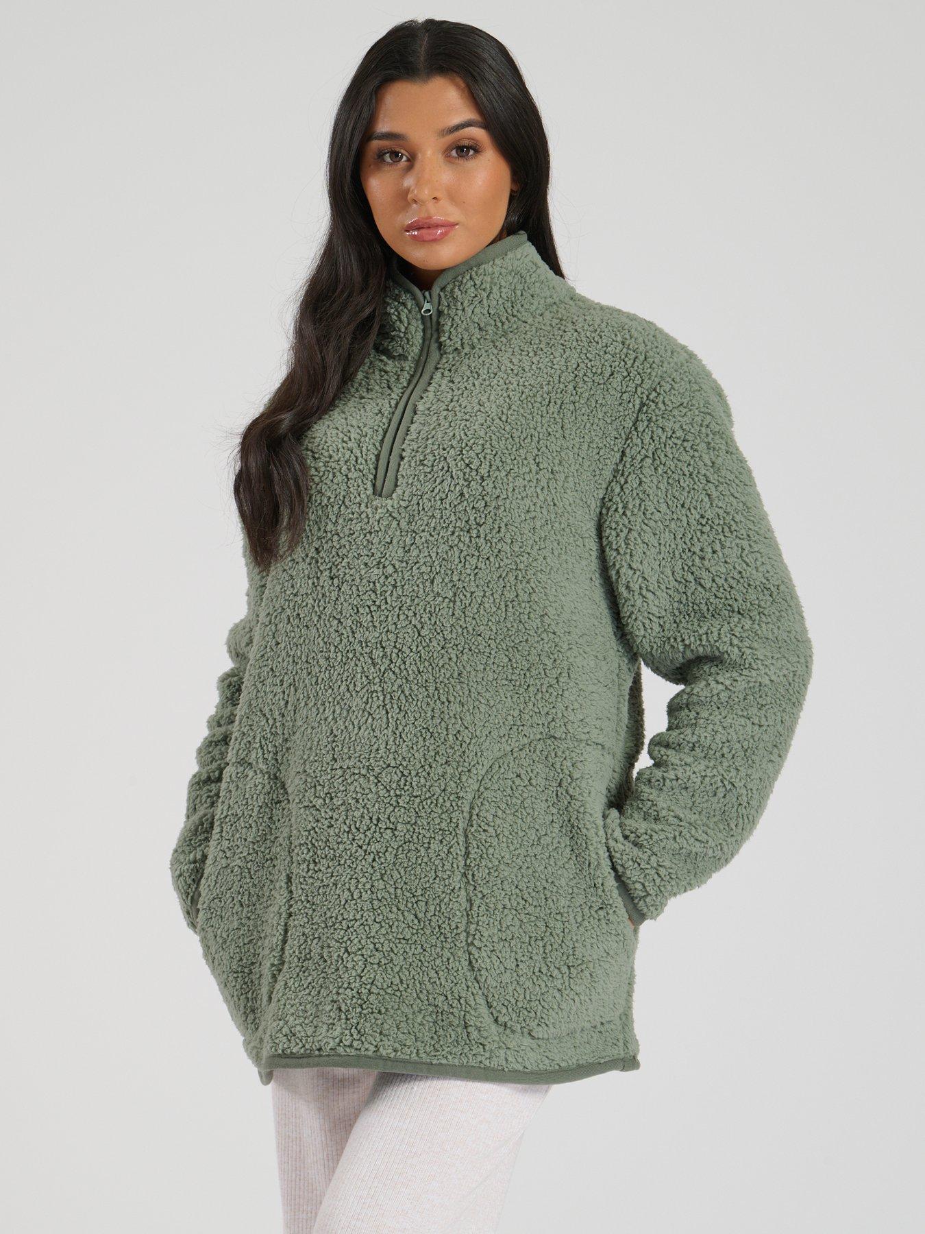 loungeable-loungeable-borg-14-zip-jumper-greenoutfit