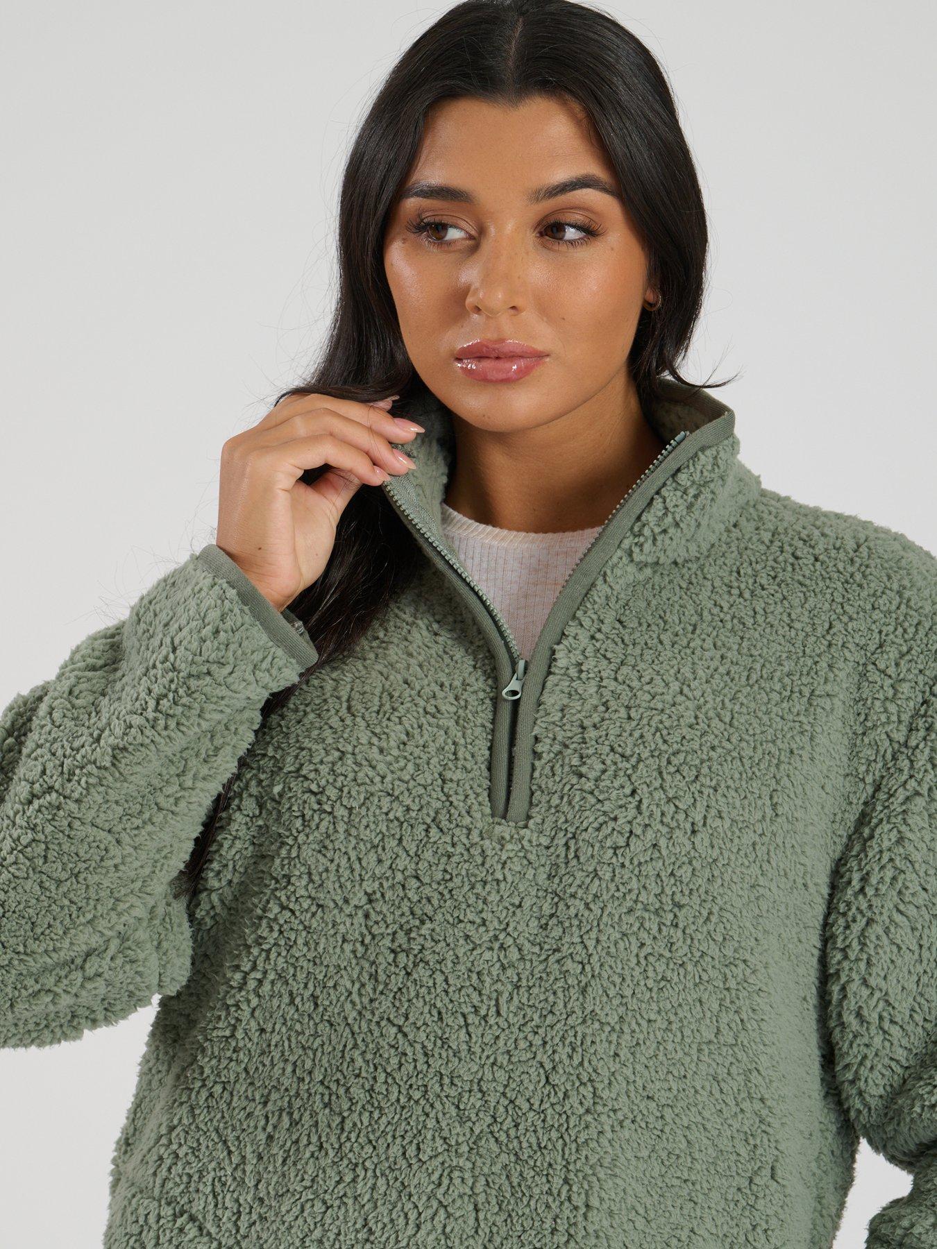 loungeable-loungeable-borg-14-zip-jumper-greendetail