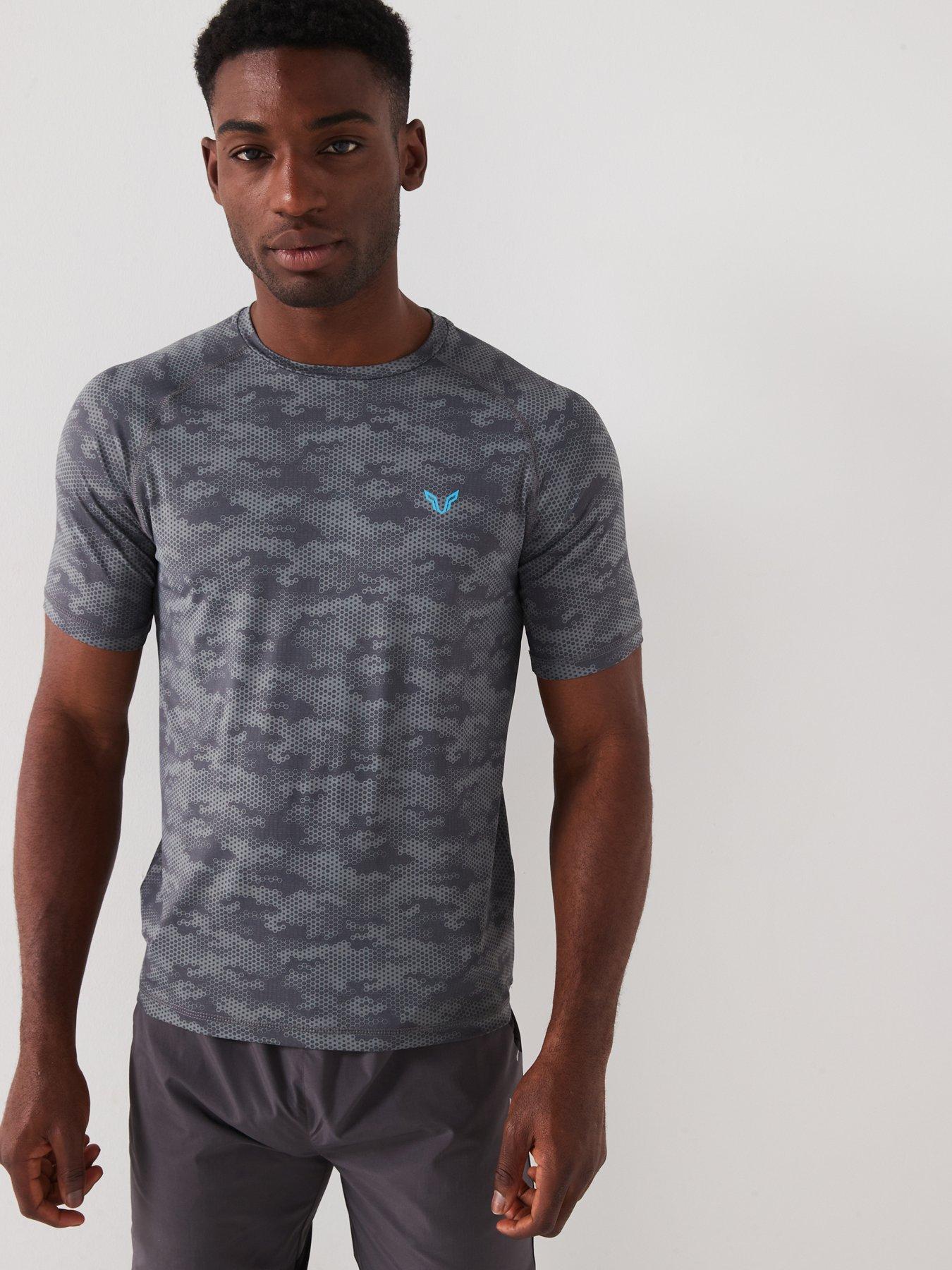 Image of Okami Men's Construct Poly Back Panel T-Shirt - Blue/Grey