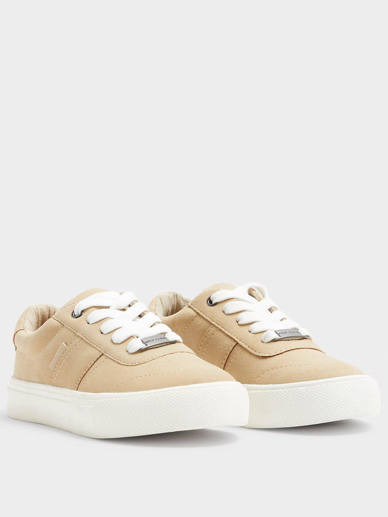 river-island-boys-nubuck-smart-trainers-beigestillFront