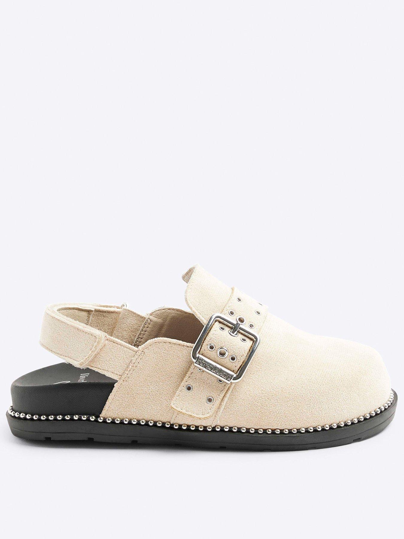 river-island-girls-suedette-buckle-clog-shoes-beige