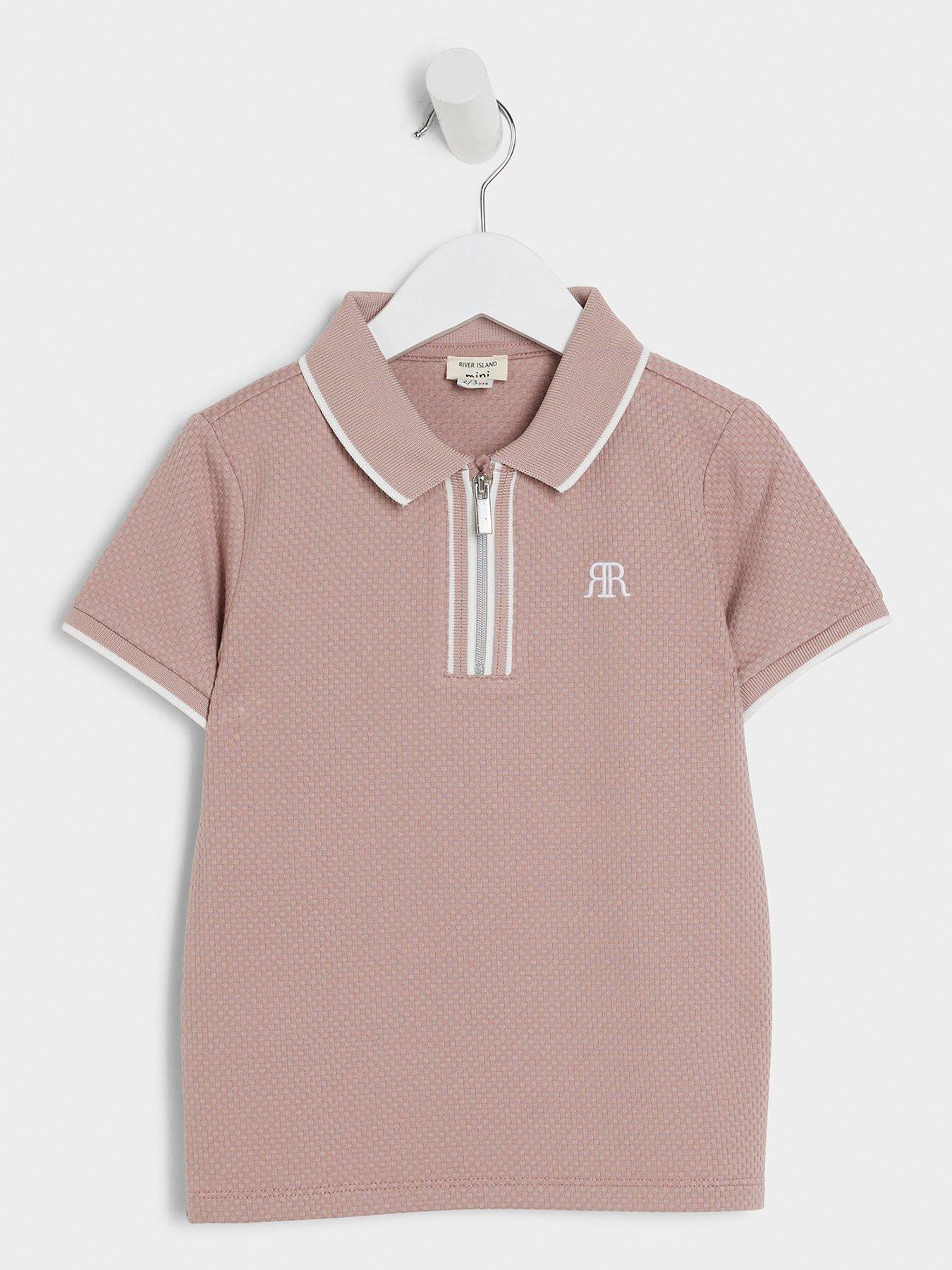 river-island-mini-mini-boys-textured-tipped-polo-shirt