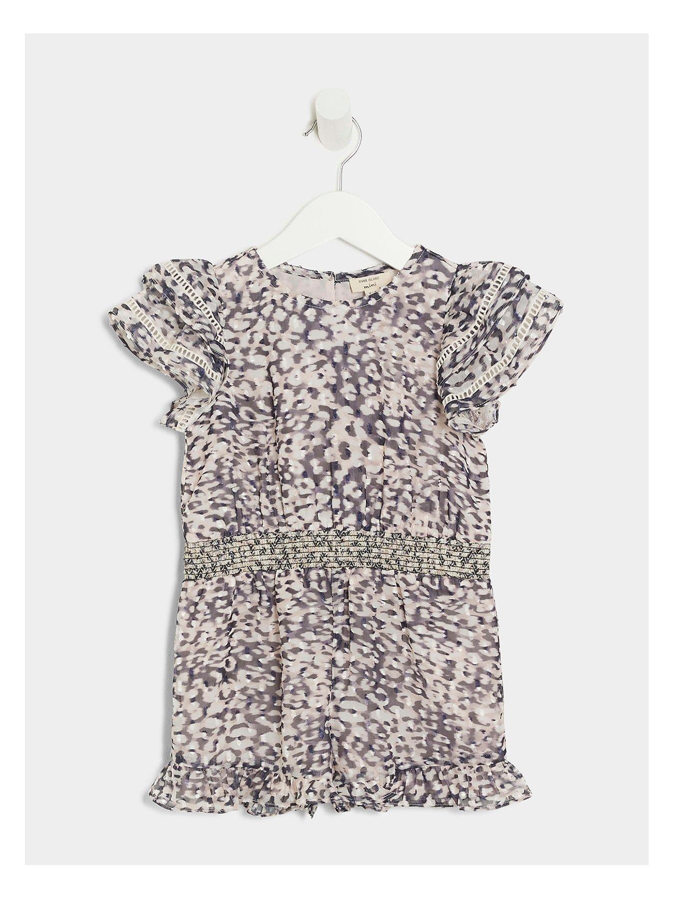 river-island-mini-mini-girls-chiffon-leopard-playsuit-beige