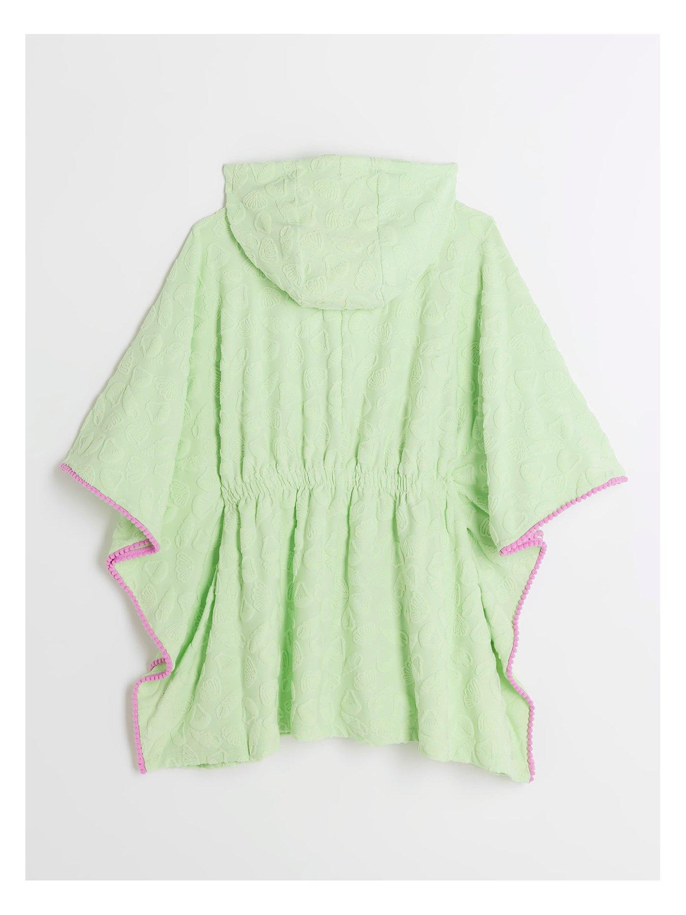 river-island-girls-shell-towelling-poncho-greenback