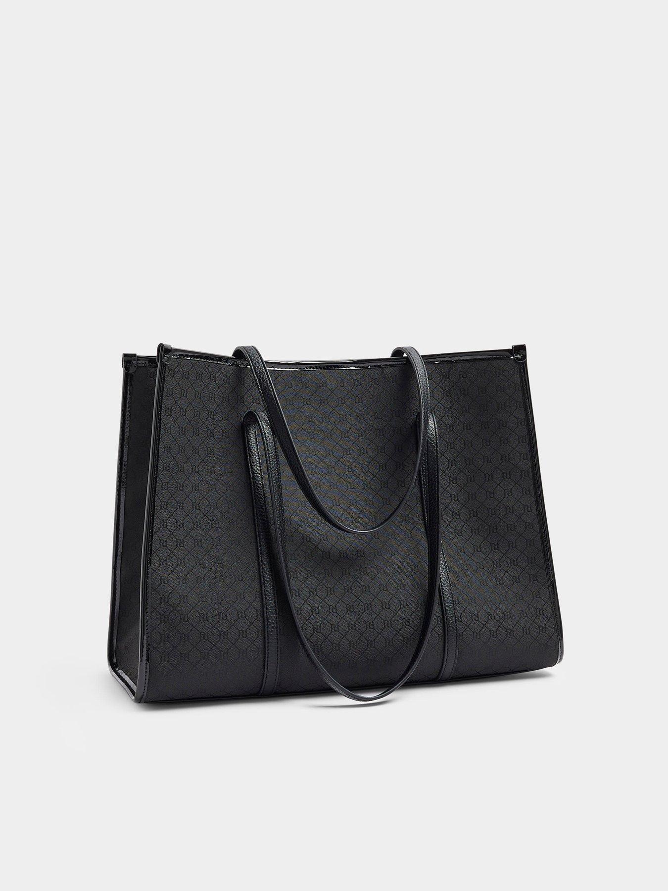 river-island-jacquard-buckle-square-shopper-blackstillFront