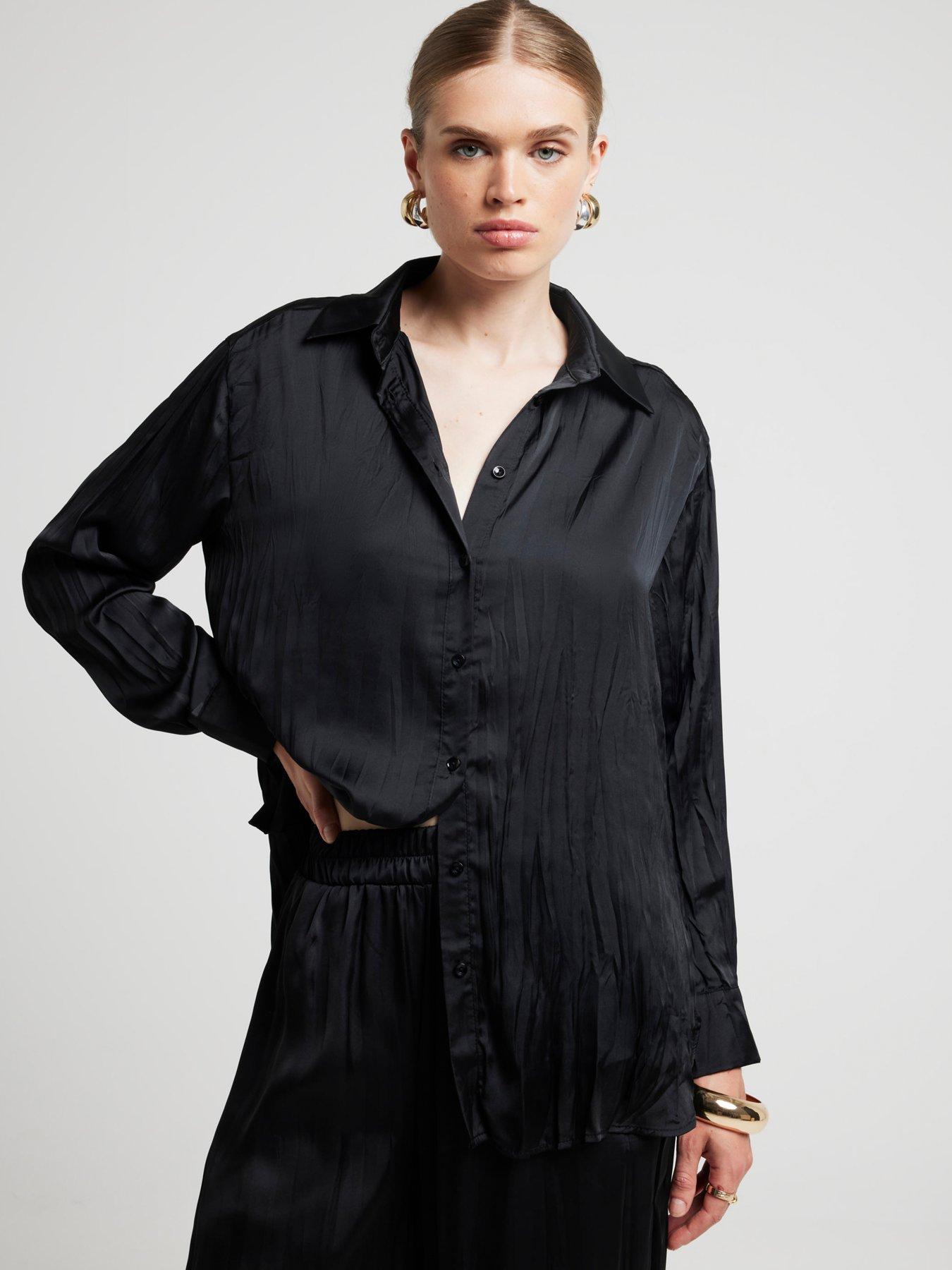 river-island-satin-crinkle-shirt-black