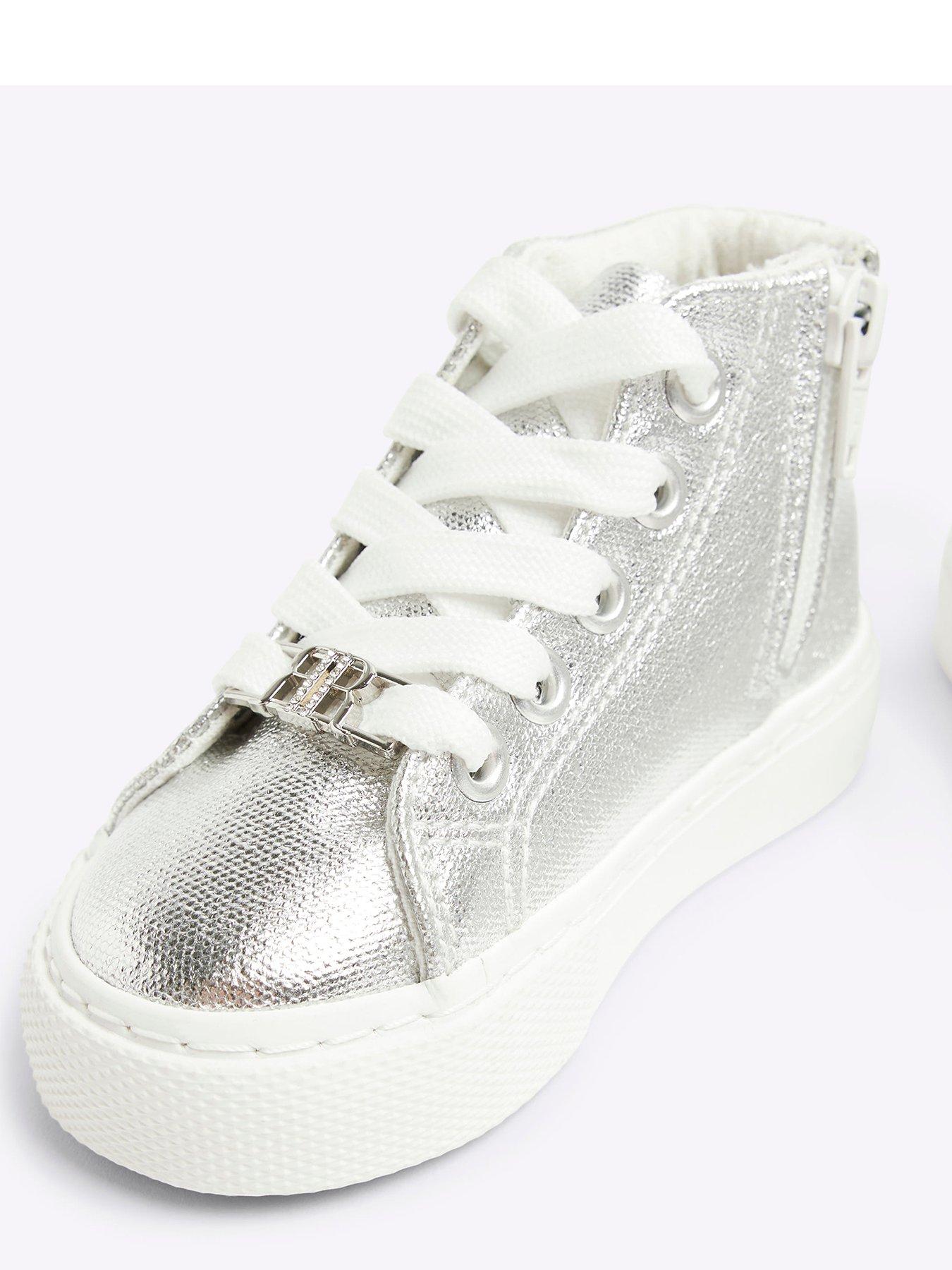 river-island-mini-mini-girl-pu-metallic-hi-top-silverdetail