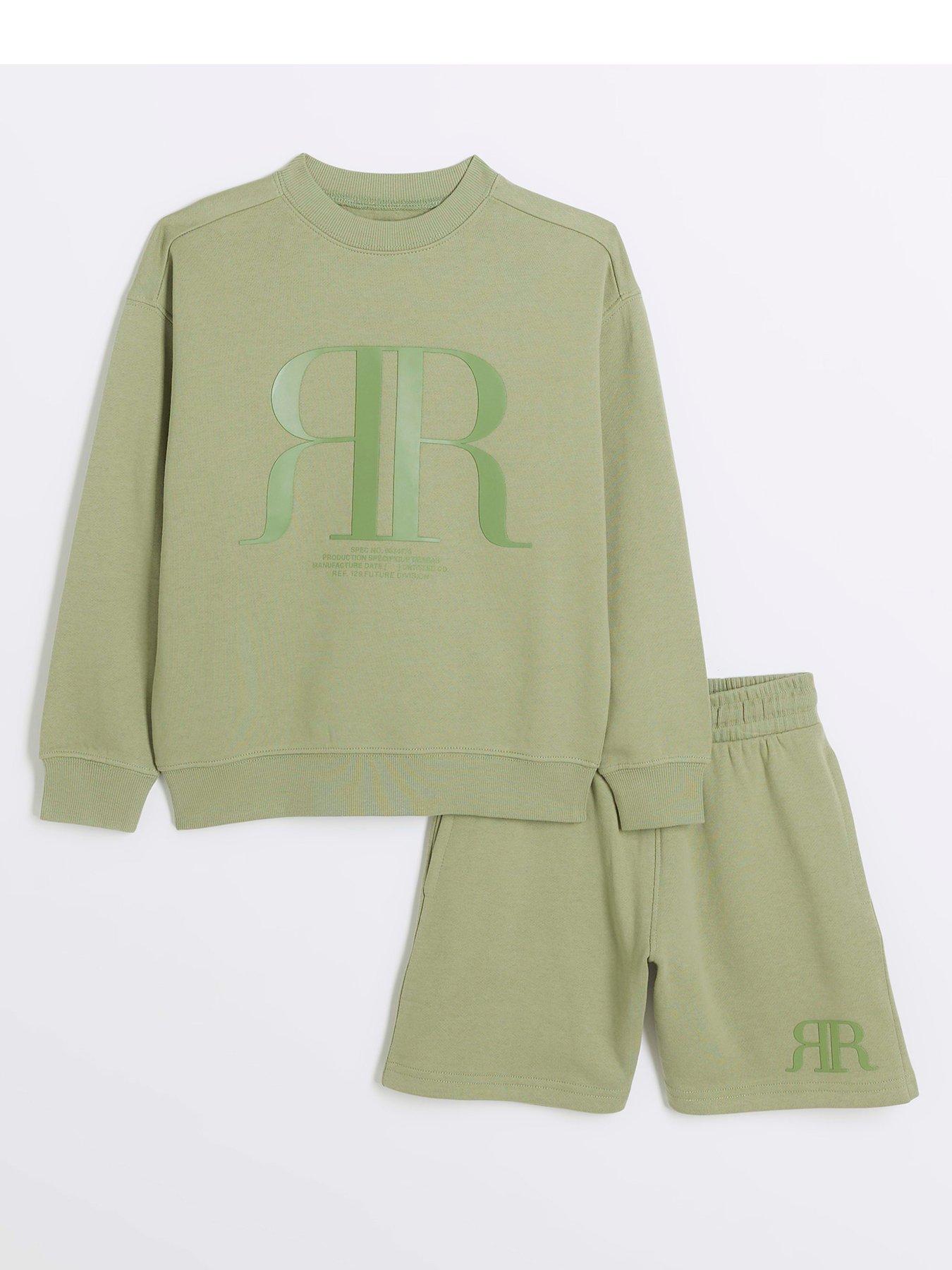 river-island-boys-embossed-ri-sweatshirt-set-khaki