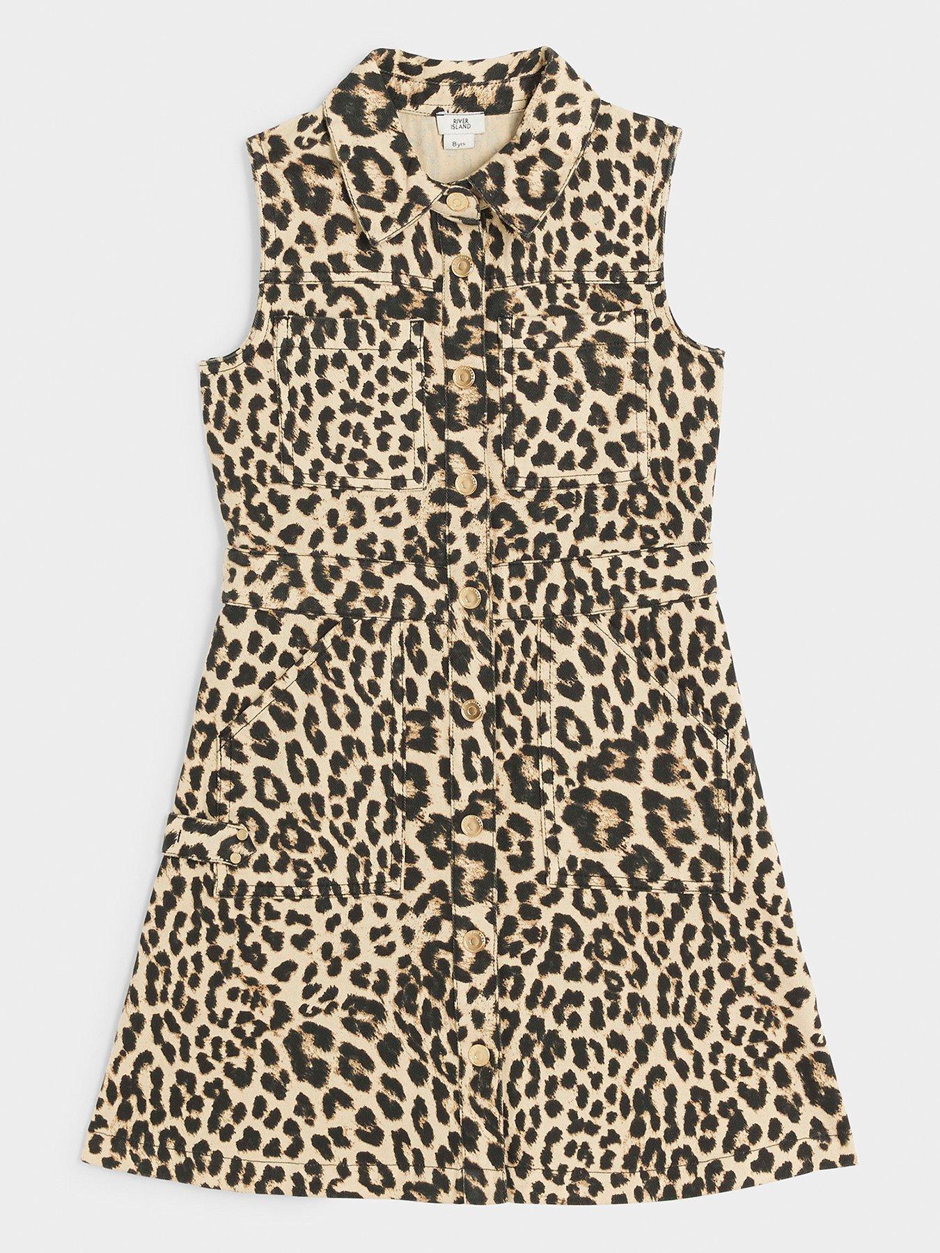 river-island-girls-leopard-print-shirt-dress-beige