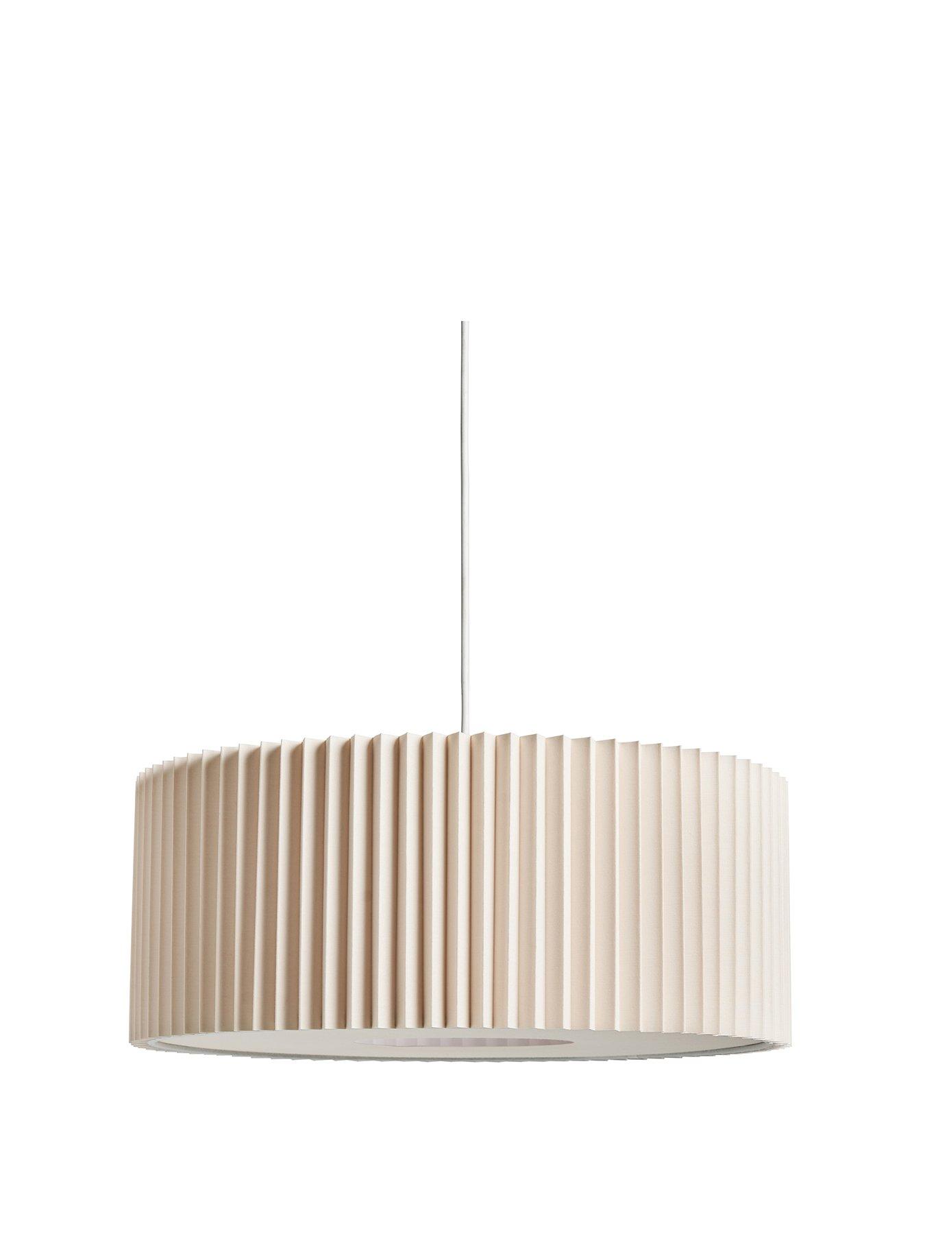 very-home-large-knife-pleat-easy-fit-light-shade-with-diffuser-ndash-whitestillFront