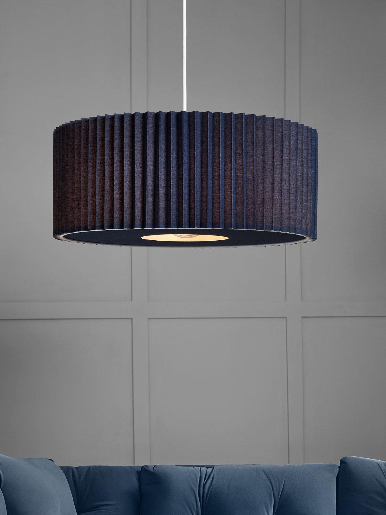 The Very Collection Large Knife Pleat Easy-Fit Light Shade