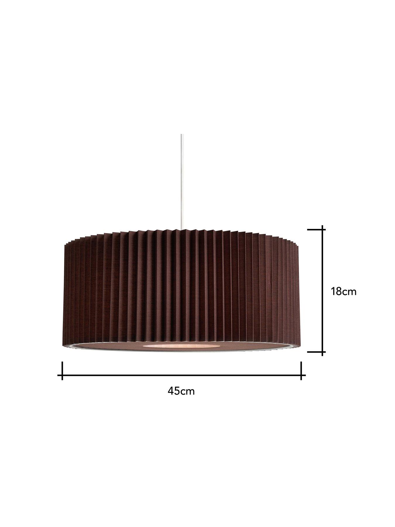 very-home-large-knife-pleat-easy-fit-light-shade-with-diffuser-ndash-dark-browndetail