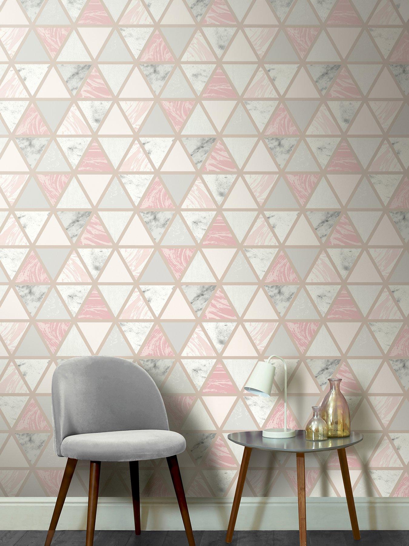 arthouse-marble-geo-pink-multi-wallpaper