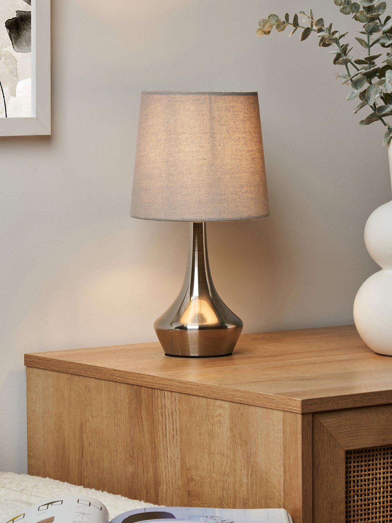 Image 1 of 4 of The Very Collection Small Metal Bedside Table Lamp