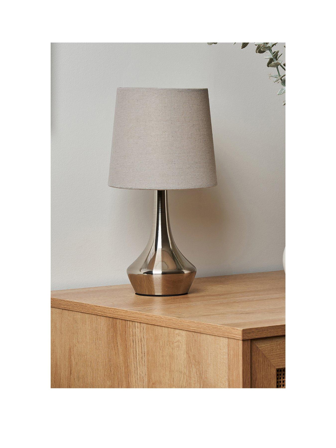 Image 2 of 4 of The Very Collection Small Metal Bedside Table Lamp