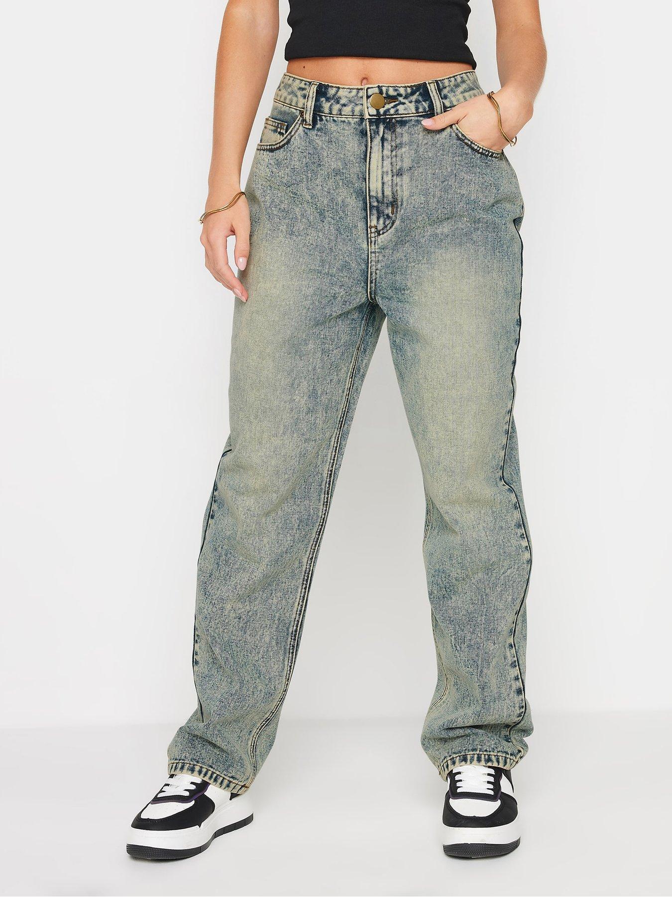 Image 1 of 4 of PixieGirl Extreme Washed Straight Leg Jean - Blue