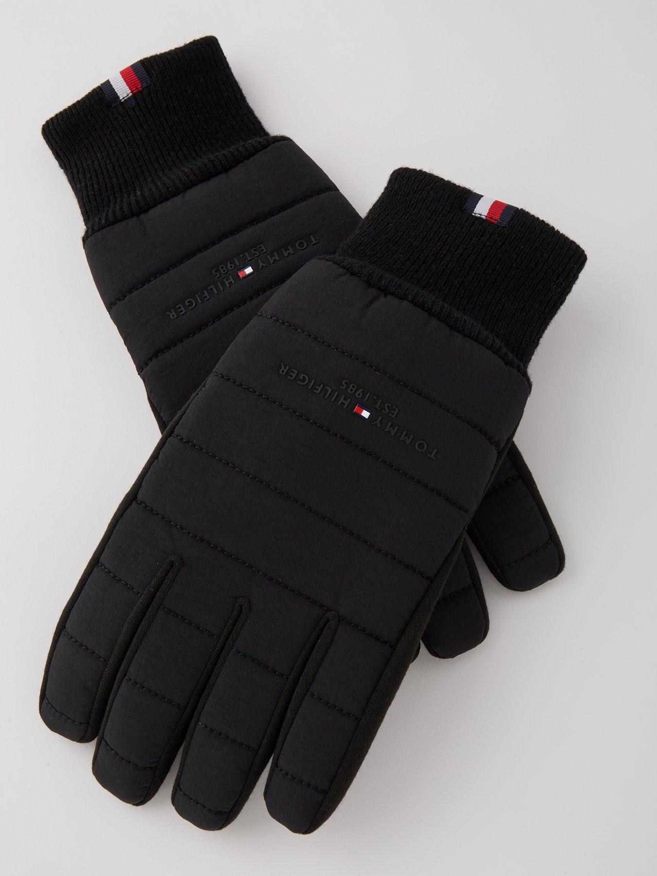 tommy-hilfiger-tommy-hilfiger-nylon-logo-knitted-gloves-blackback