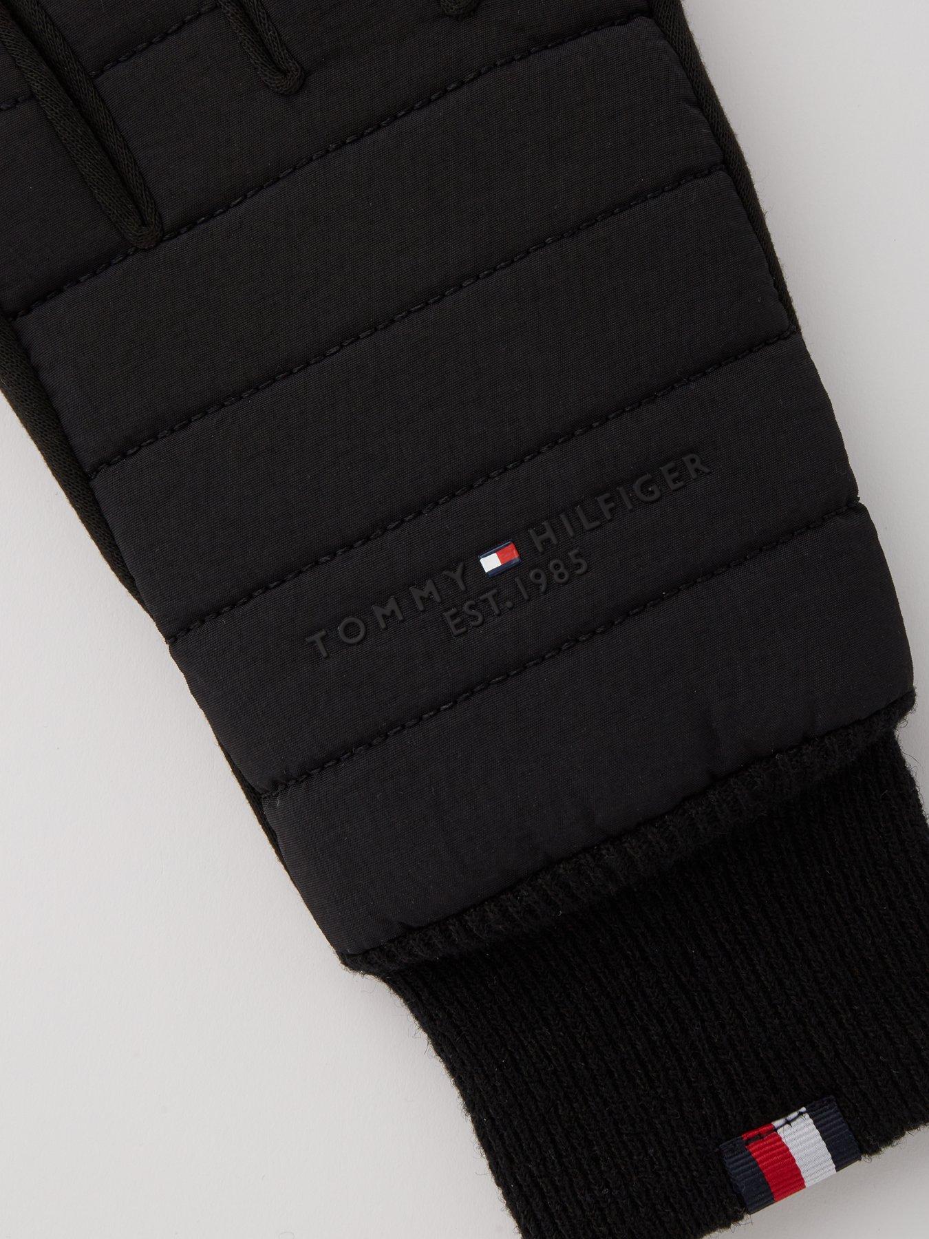 tommy-hilfiger-tommy-hilfiger-nylon-logo-knitted-gloves-blackoutfit