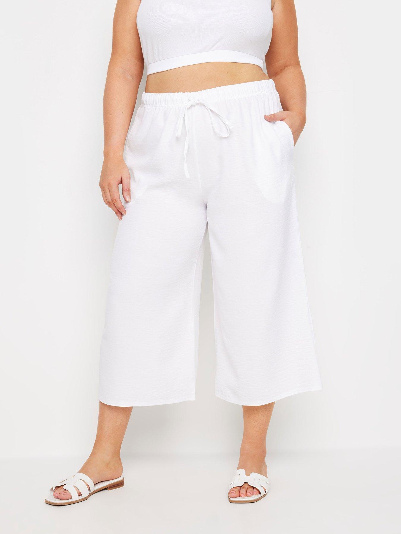 yours-linen-look-crop-trousers-white