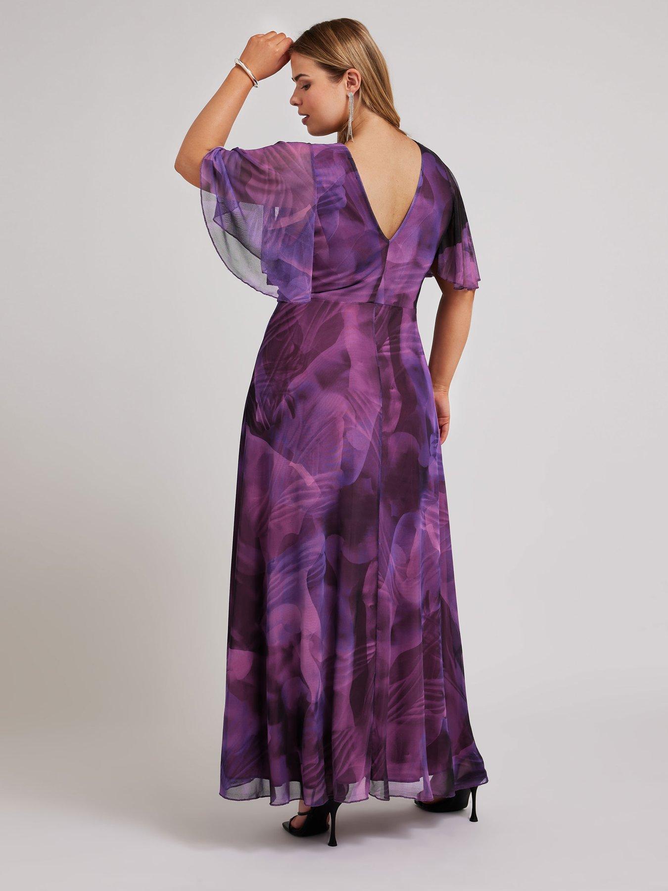 yours-abstract-mesh-wrap-maxi-dress-purplestillFront