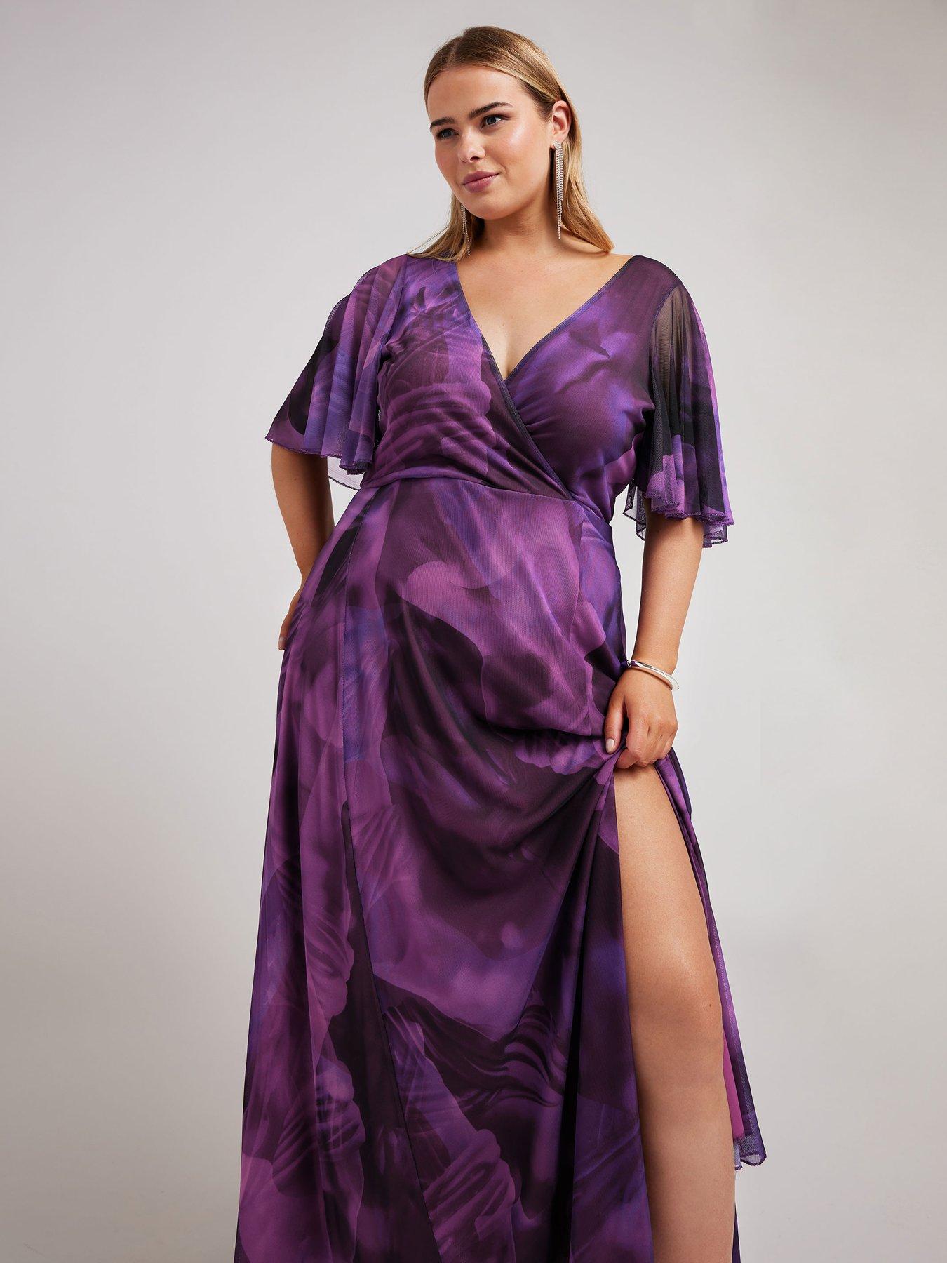 yours-abstract-mesh-wrap-maxi-dress-purpleback