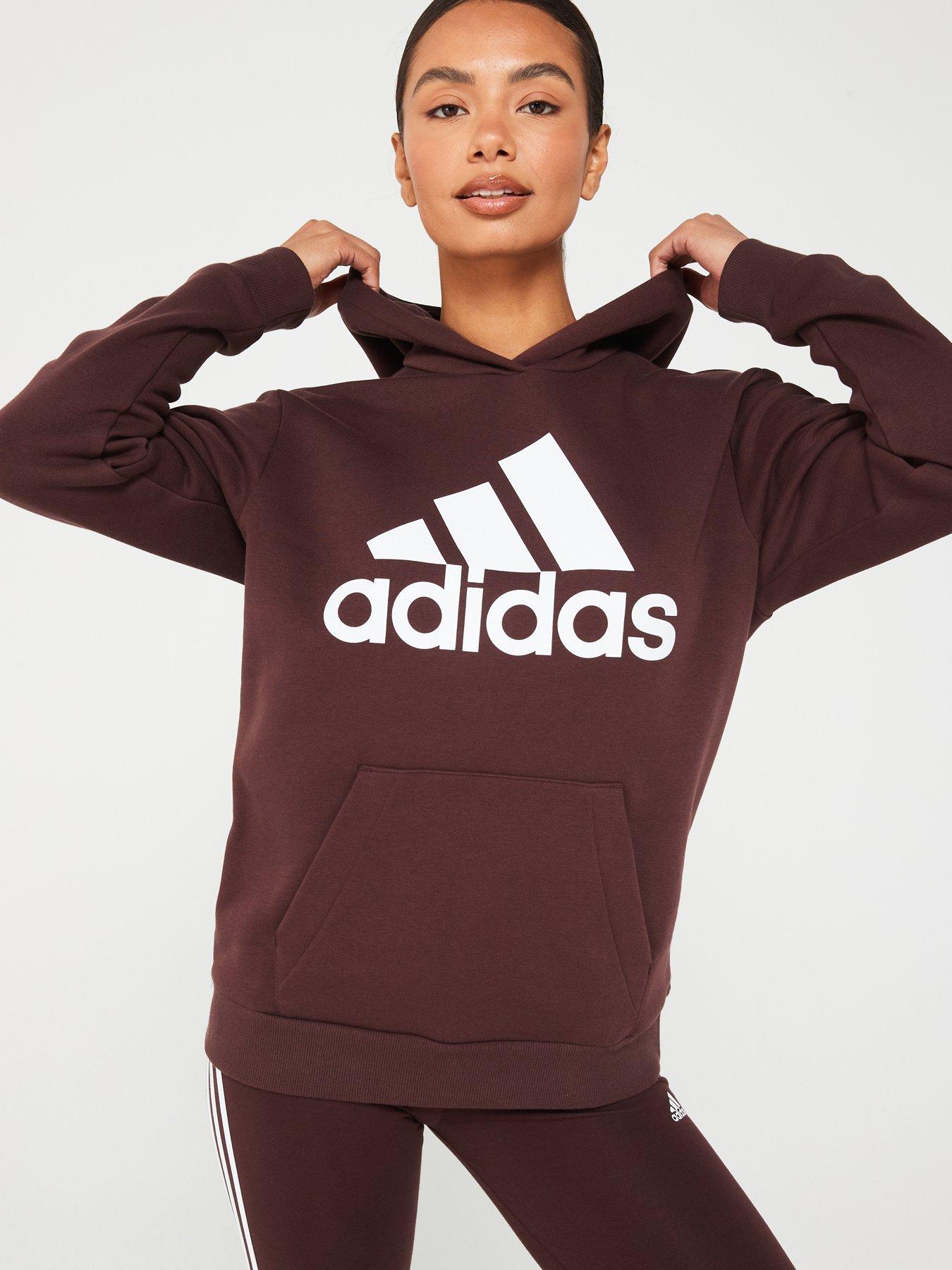 adidas-sportswear-womens-big-logo-oversized-hoodie-brown