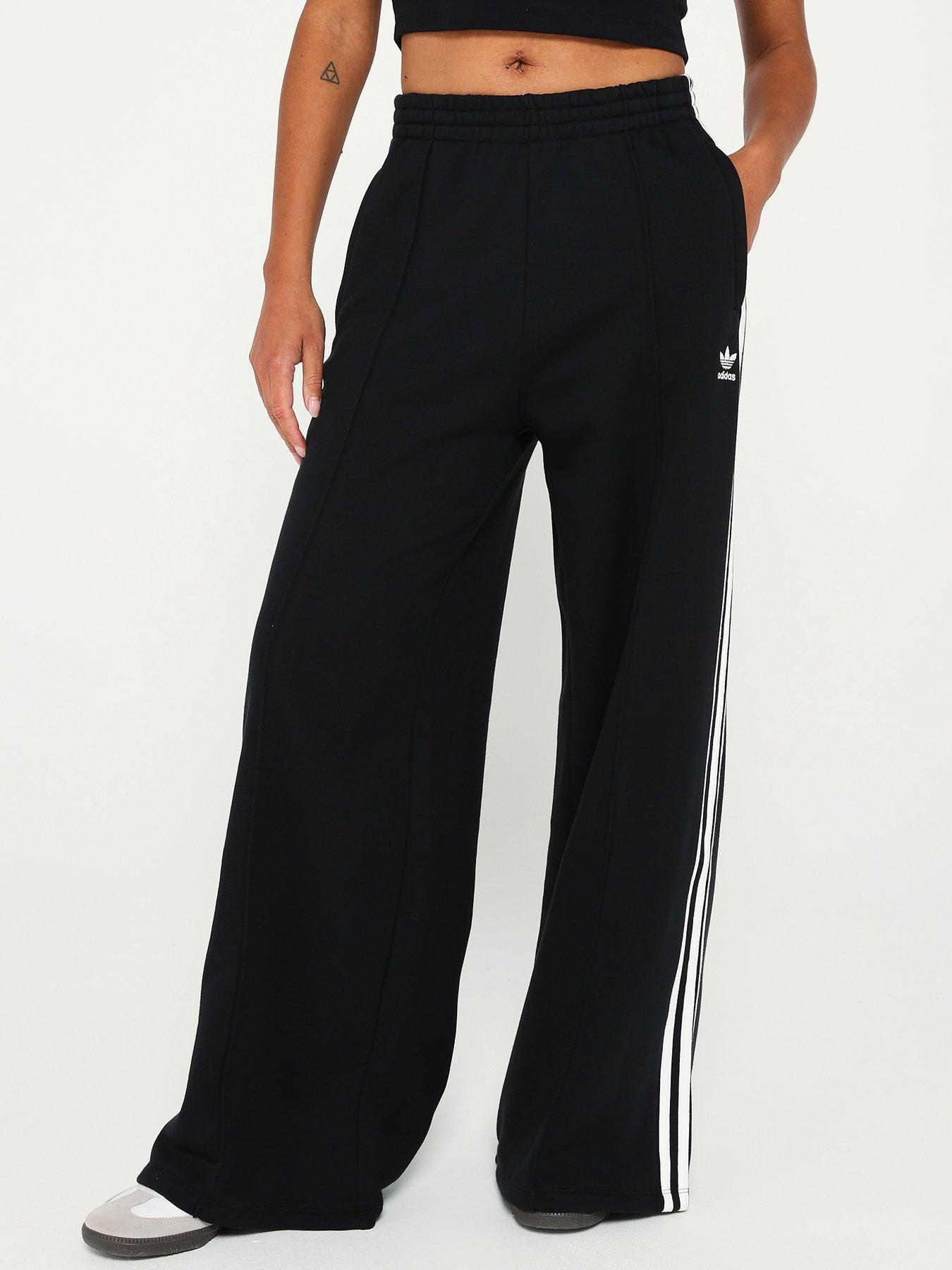 adidas-originals-womens-3-stripe-wide-leg-french-terry-pant-black