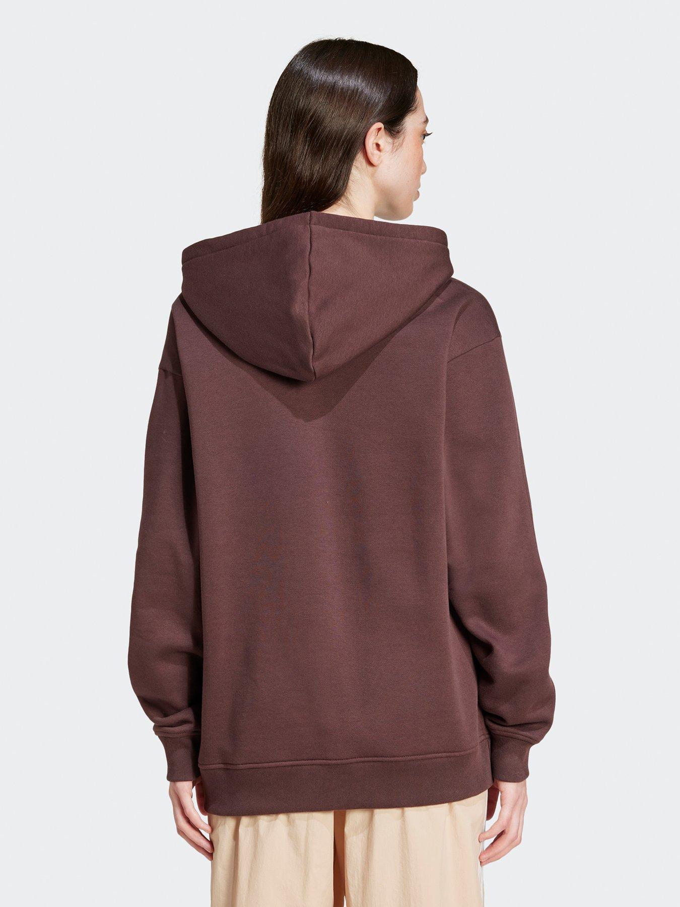 adidas-originals-womens-essentials-hoodie-brownstillFront