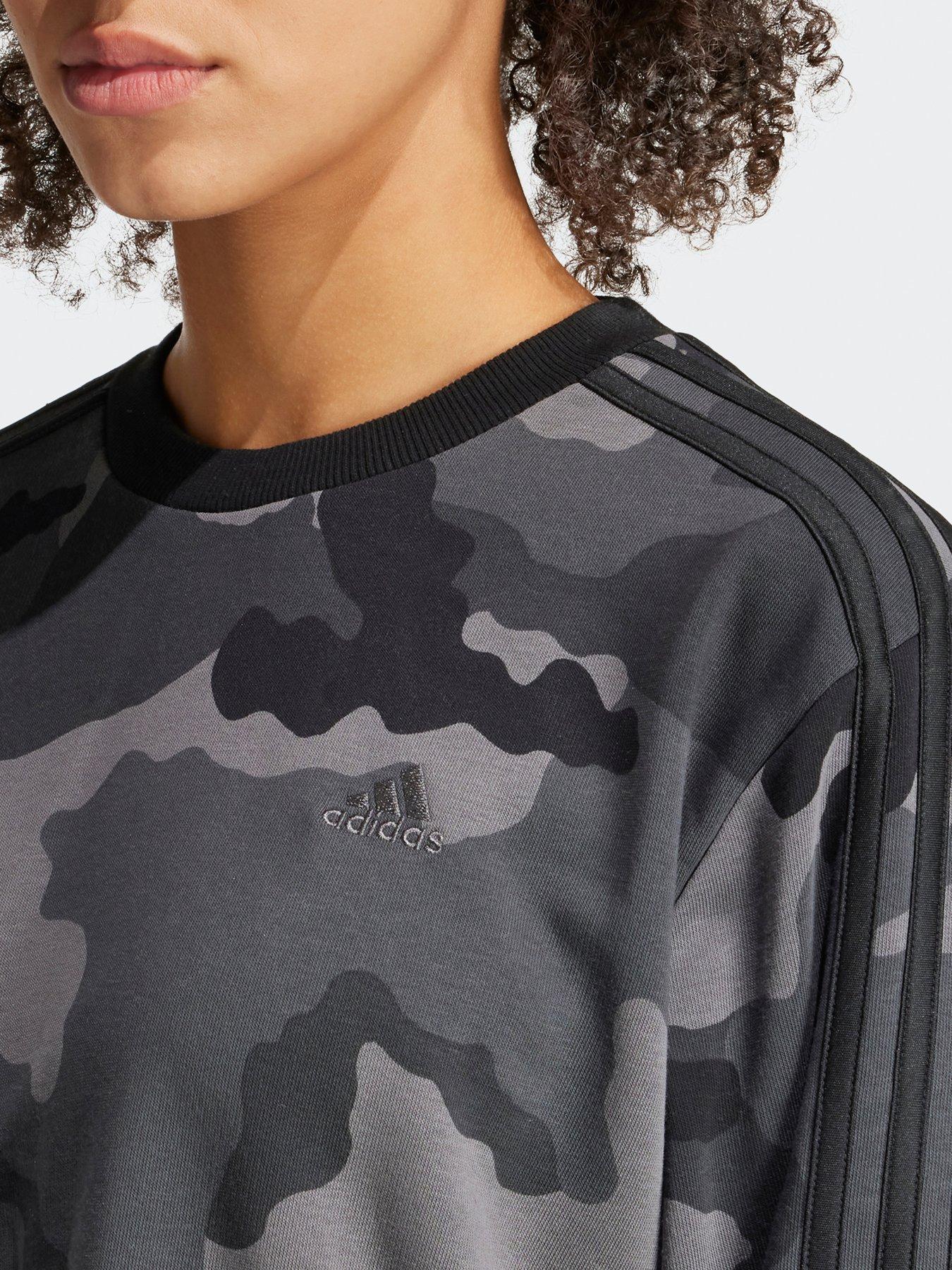 adidas-sportswear-womens-camo-printed-crew-sweat-blackoutfit